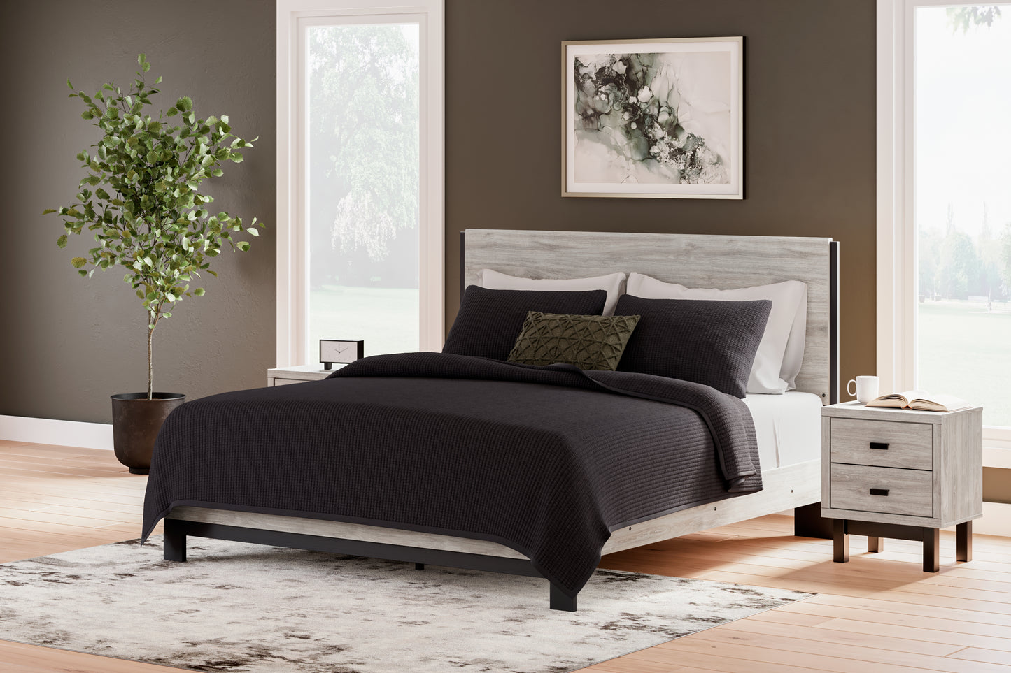 Bradenton Furniture Outlet - Ashley Furniture - Vessalli Bedroom - King Panel Bed / Gray - B1036B7