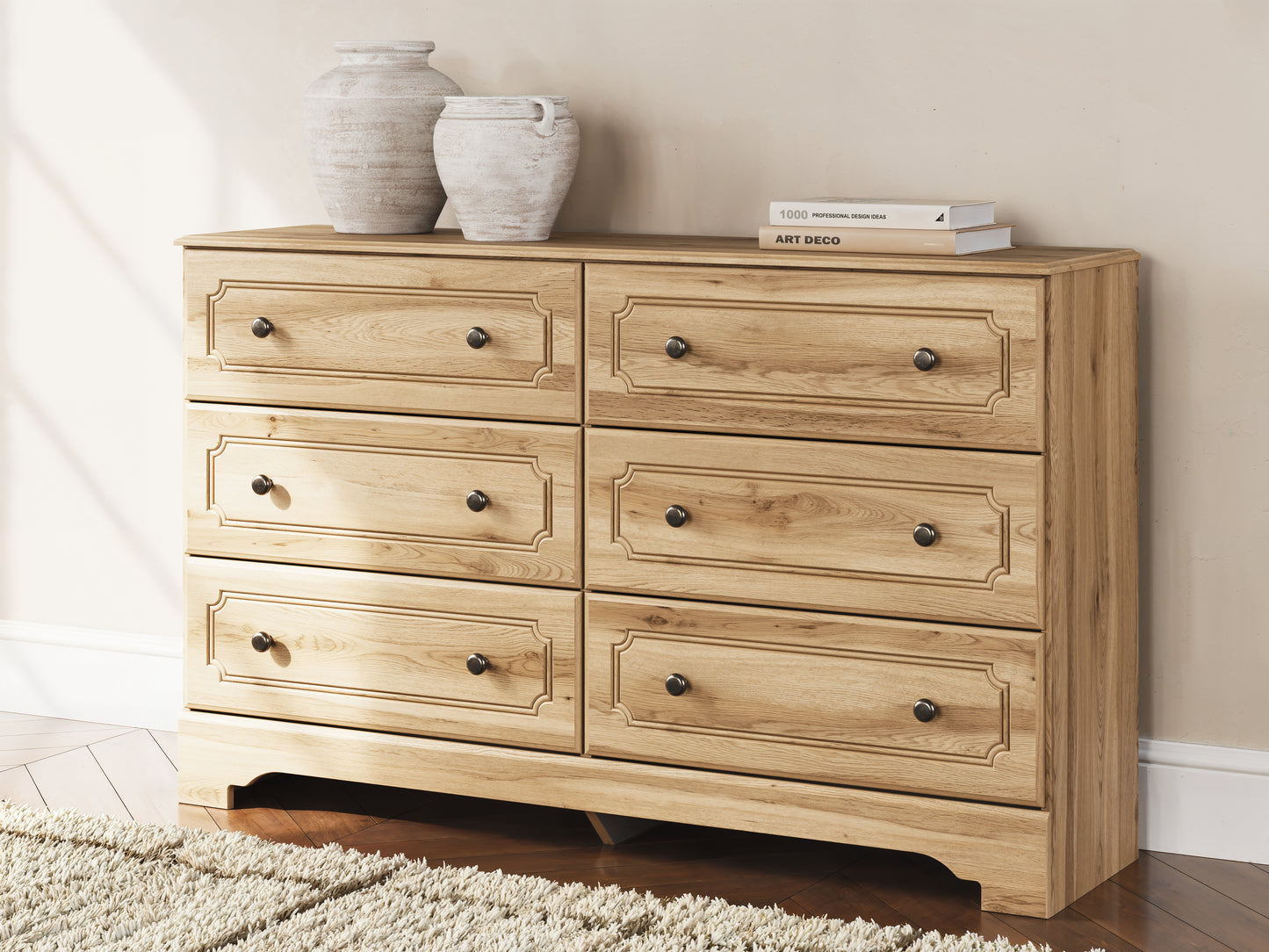 Bradenton Furniture Outlet - Ashley Furniture - Aleaport Bedroom - Six Drawer Dresser / Warm Brown - PCB1075-31