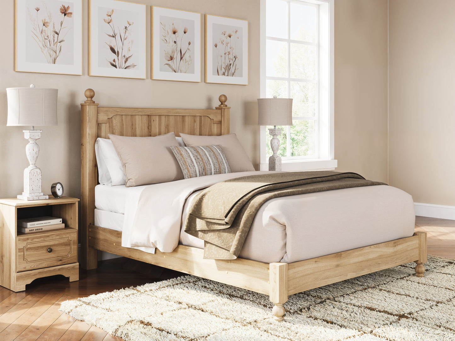 Bradenton Furniture Outlet - Ashley Furniture - Aleaport Bedroom - Queen Panel Bed / Warm Brown - PCB1075B7