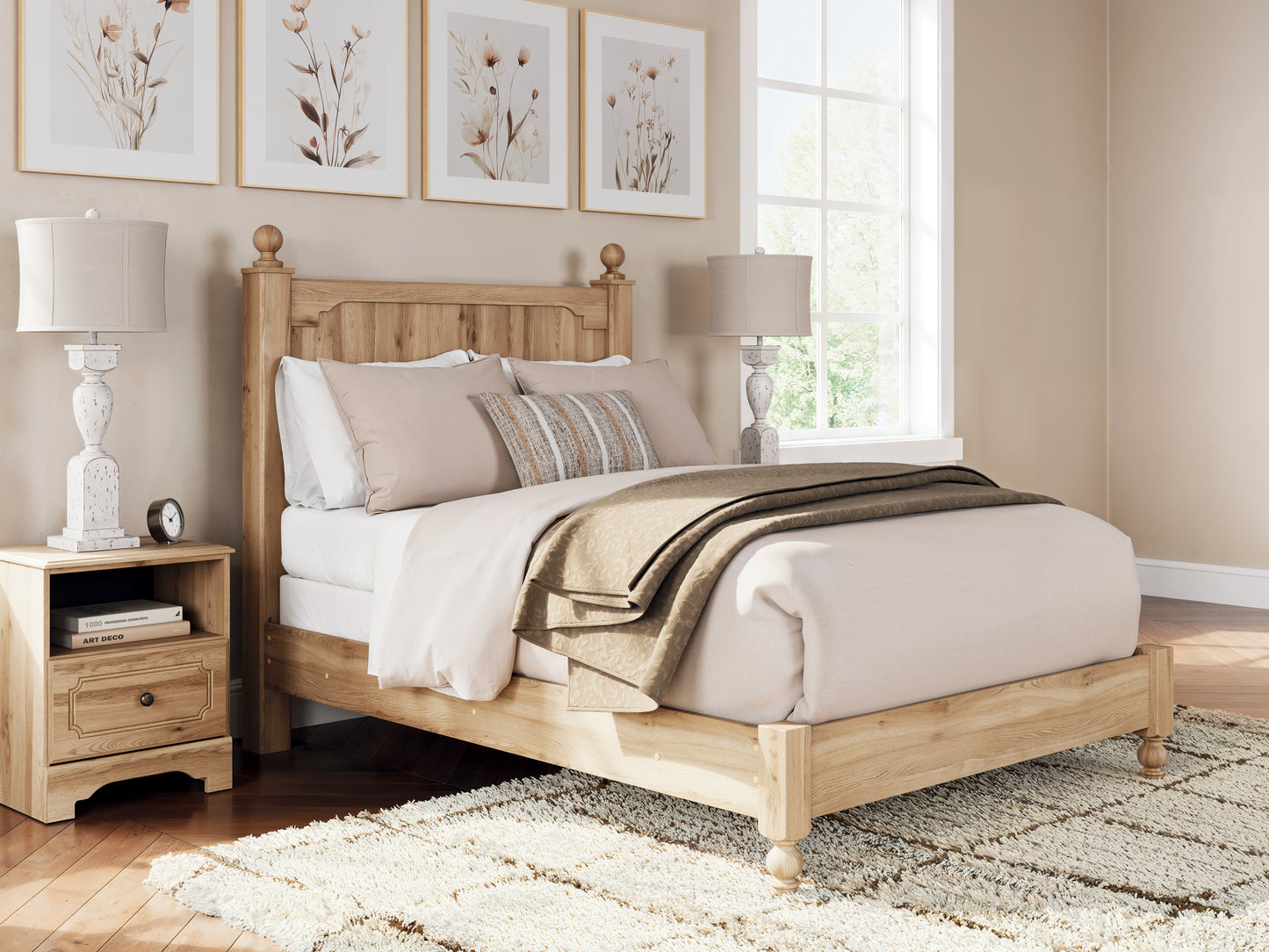 Bradenton Furniture Outlet - Ashley Furniture - Aleaport Bedroom - Full Panel Bed / Warm Brown - PCB1075B4