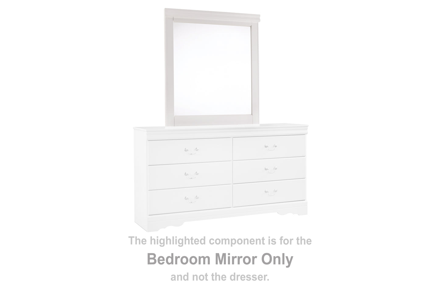 Bradenton Furniture Outlet - Ashley Furniture - Anarasia Bedroom - Bedroom Mirror / White - B129-36