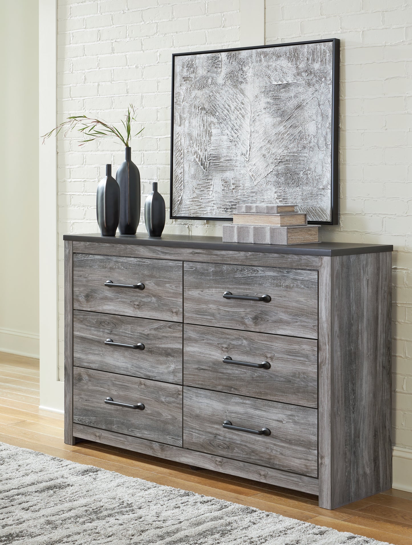 Bradenton Furniture Outlet - Ashley Furniture - Bronyan Bedroom - Six Drawer Dresser / Dark Gray - B1290-31