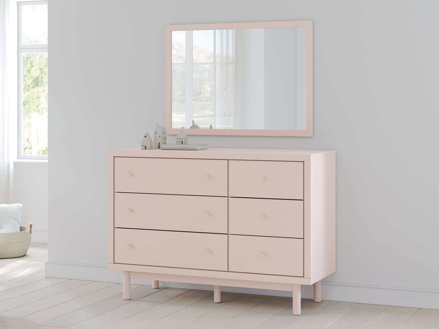 Bradenton Furniture Outlet - Ashley Furniture - Wistenpine Bedroom - Dresser and Mirror / Blush - B1323B1