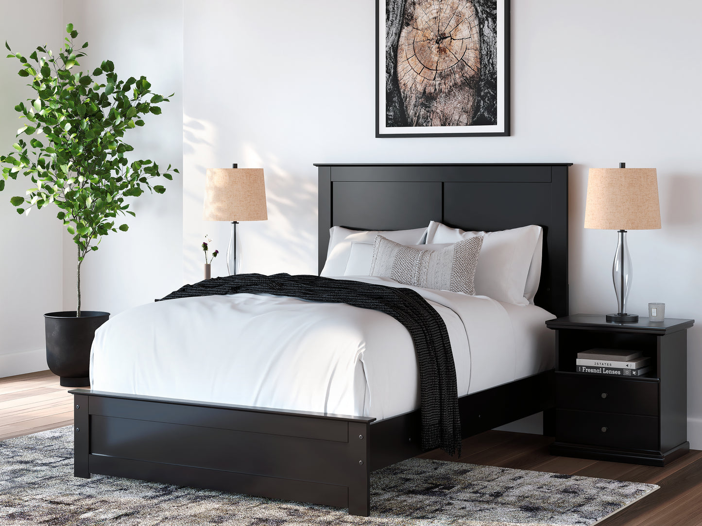 Bradenton Furniture Outlet - Ashley Furniture - Maribel Bedroom - Full Panel Bed / Black - B138B52