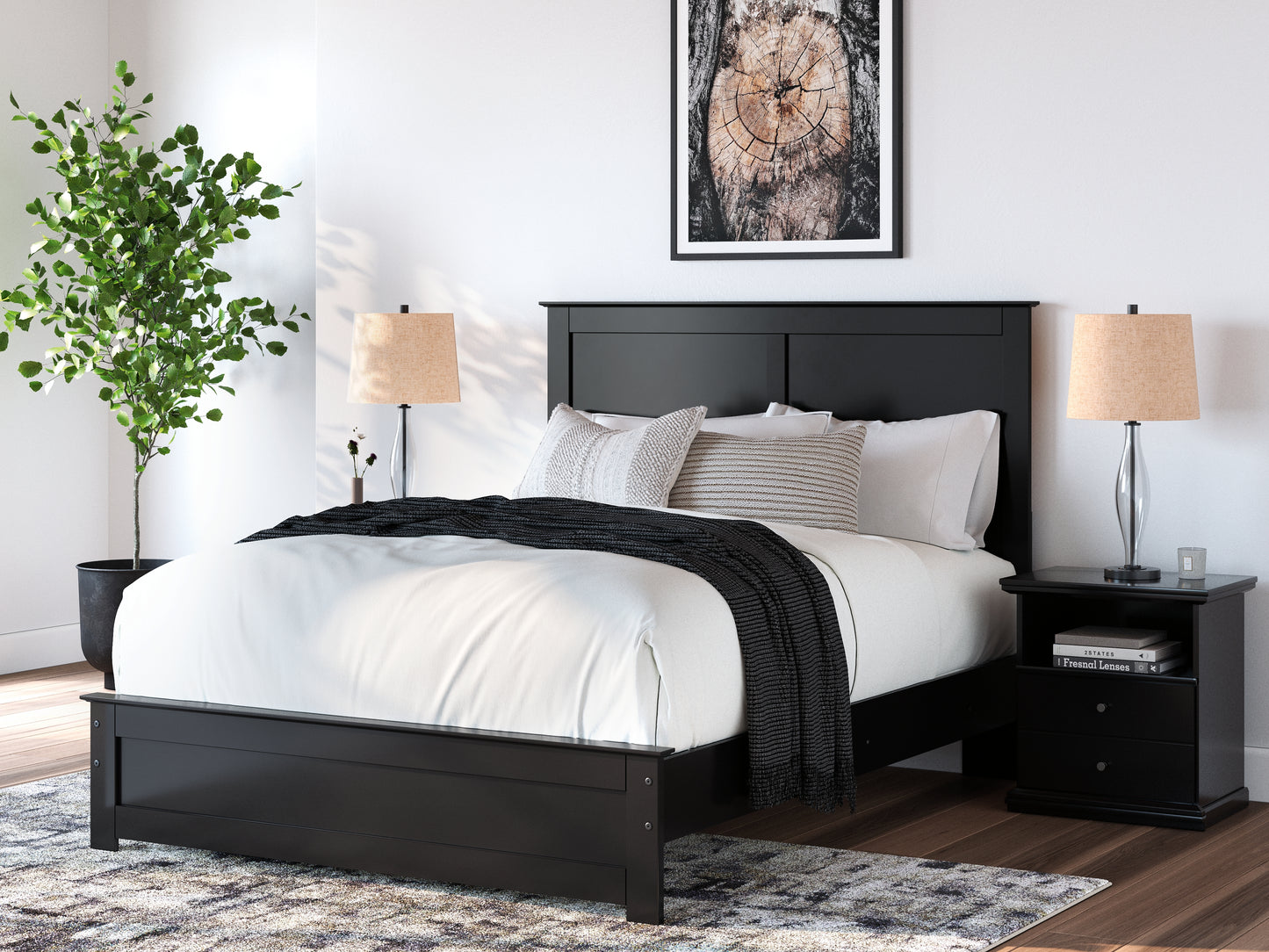 Bradenton Furniture Outlet - Ashley Furniture - Maribel Bedroom - Queen Panel Bed / Black - B138B53