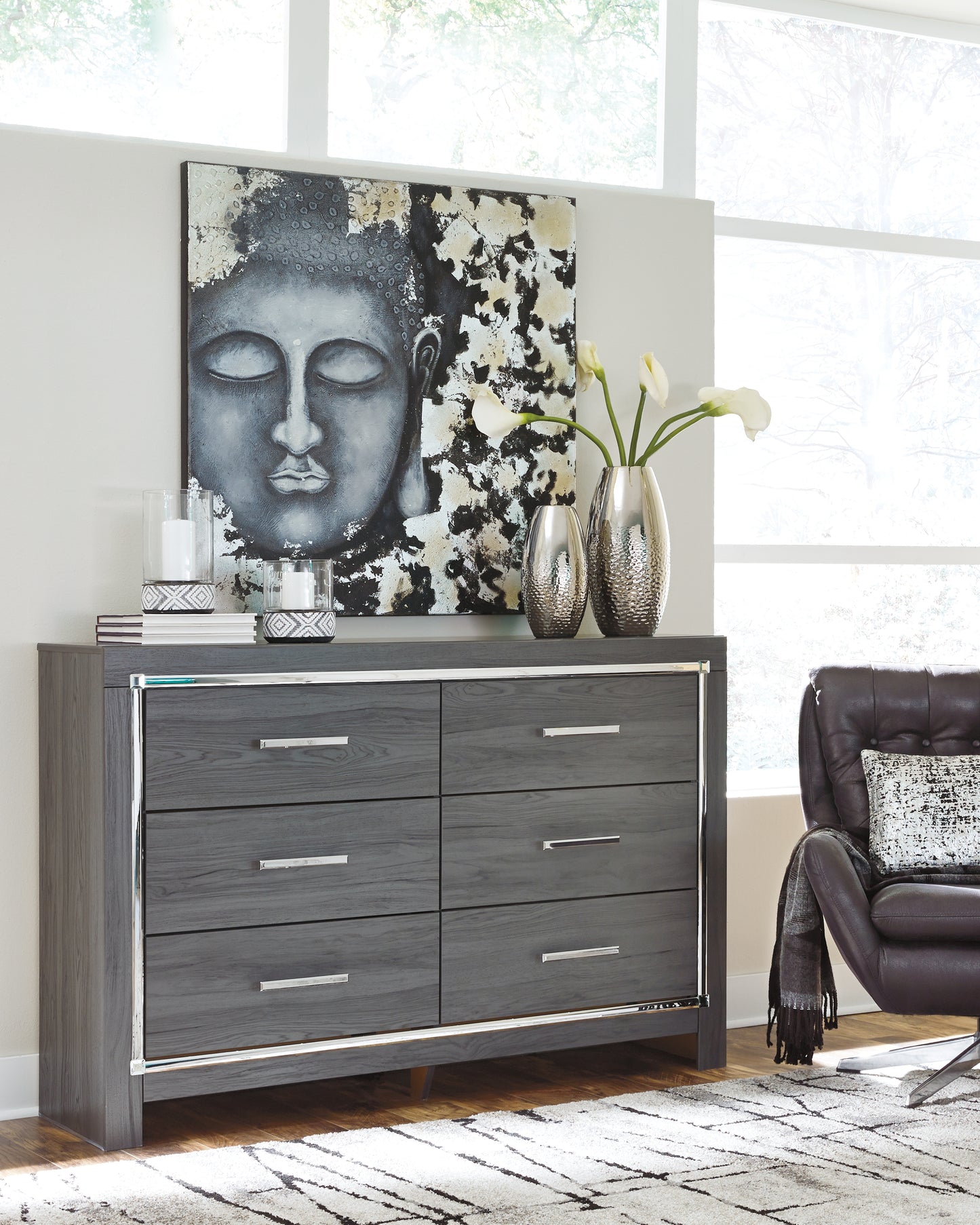 Bradenton Furniture Outlet - Ashley Furniture - Lodanna Bedroom - King Panel Bed / Gray - B214B10
