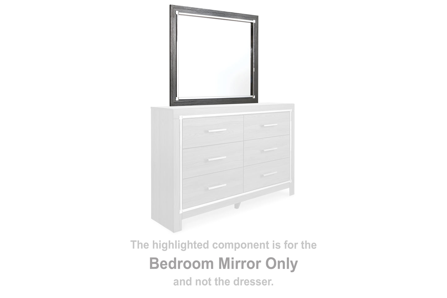 Bradenton Furniture Outlet - Ashley Furniture - Lodanna Bedroom - Bedroom Mirror / Gray - B214-36