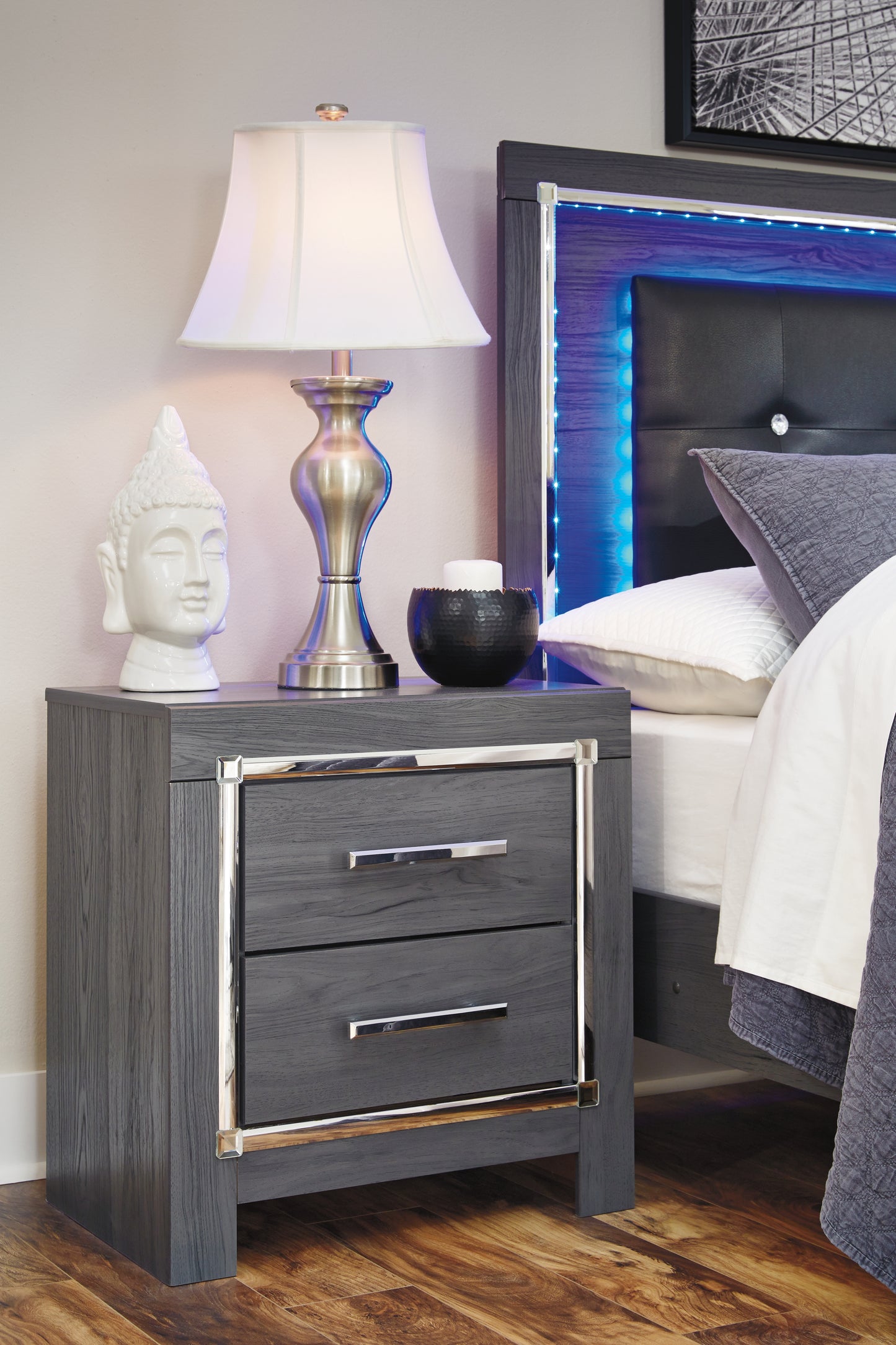 Bradenton Furniture Outlet - Ashley Furniture - Lodanna Bedroom - Two Drawer Night Stand / Gray - B214-92