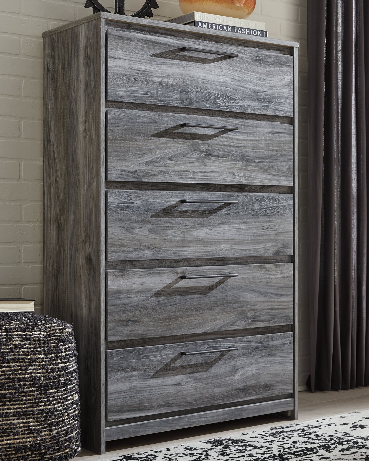 Bradenton Furniture Outlet - Ashley Furniture - Baystorm Bedroom - Five Drawer Chest / Gray - B221-46