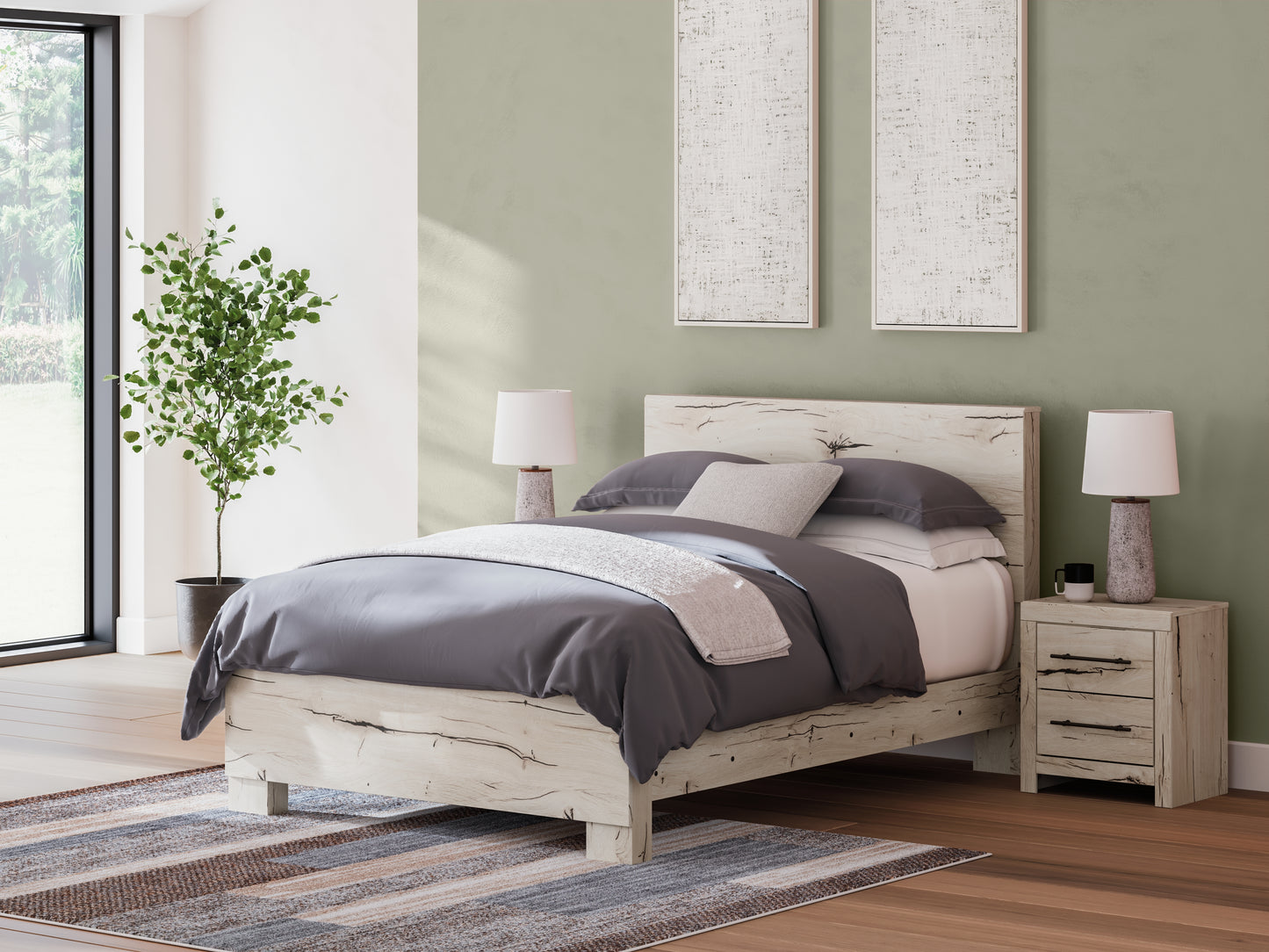 Bradenton Furniture Outlet - Ashley Furniture - Lawroy Bedroom - Queen Panel Bed / Light Natural - B2310B2