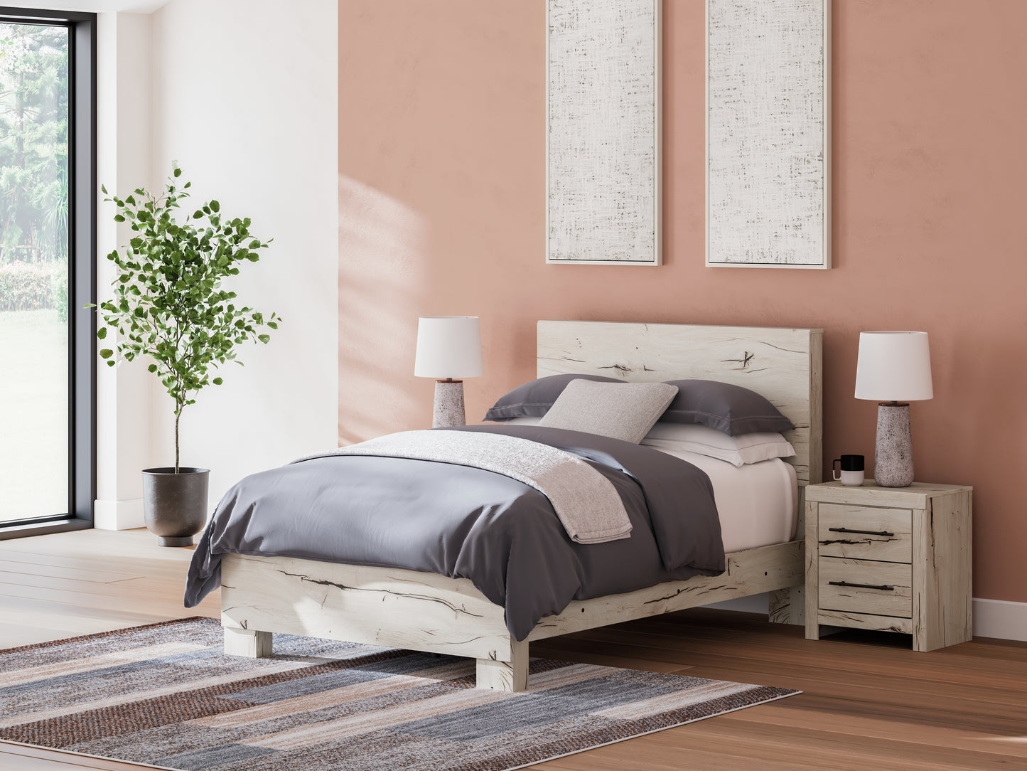 Bradenton Furniture Outlet - Ashley Furniture - Lawroy Bedroom - Full Panel Bed / Light Natural - B2310B16