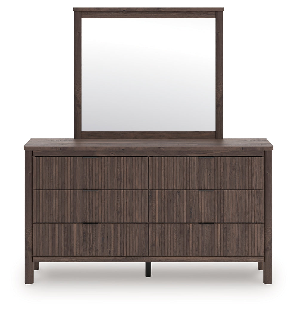 Bradenton Furniture Outlet - Ashley Furniture - Pamytta Bedroom - Dresser and Mirror / Brown - PCB2614B1