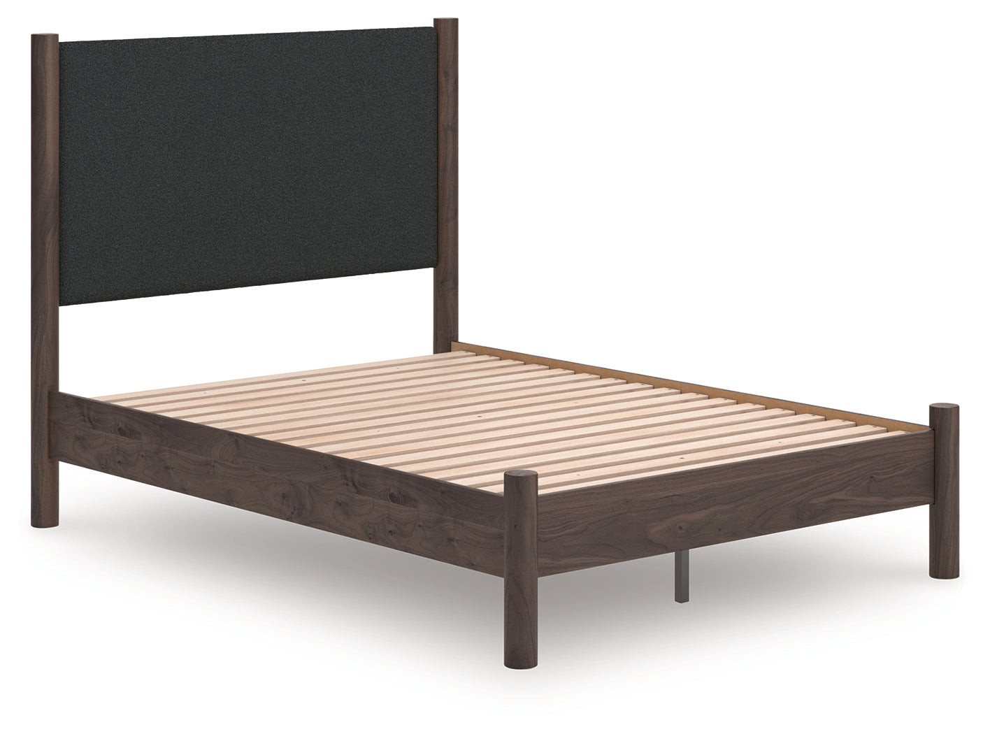 Bradenton Furniture Outlet - Ashley Furniture - Pamytta Bedroom - Full Upholstered Panel Platform Bed / Brown - PCB2614B10