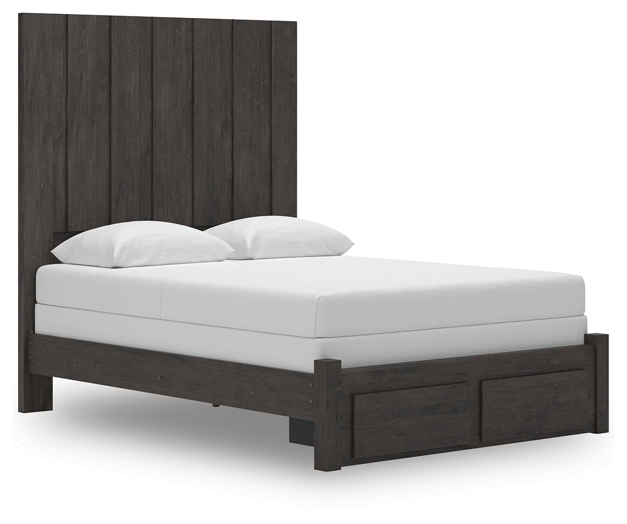 Bradenton Furniture Outlet - Ashley Furniture - Fraluna Bedroom - Queen Panel Storage Bed / Charcoal - PCB3370B4