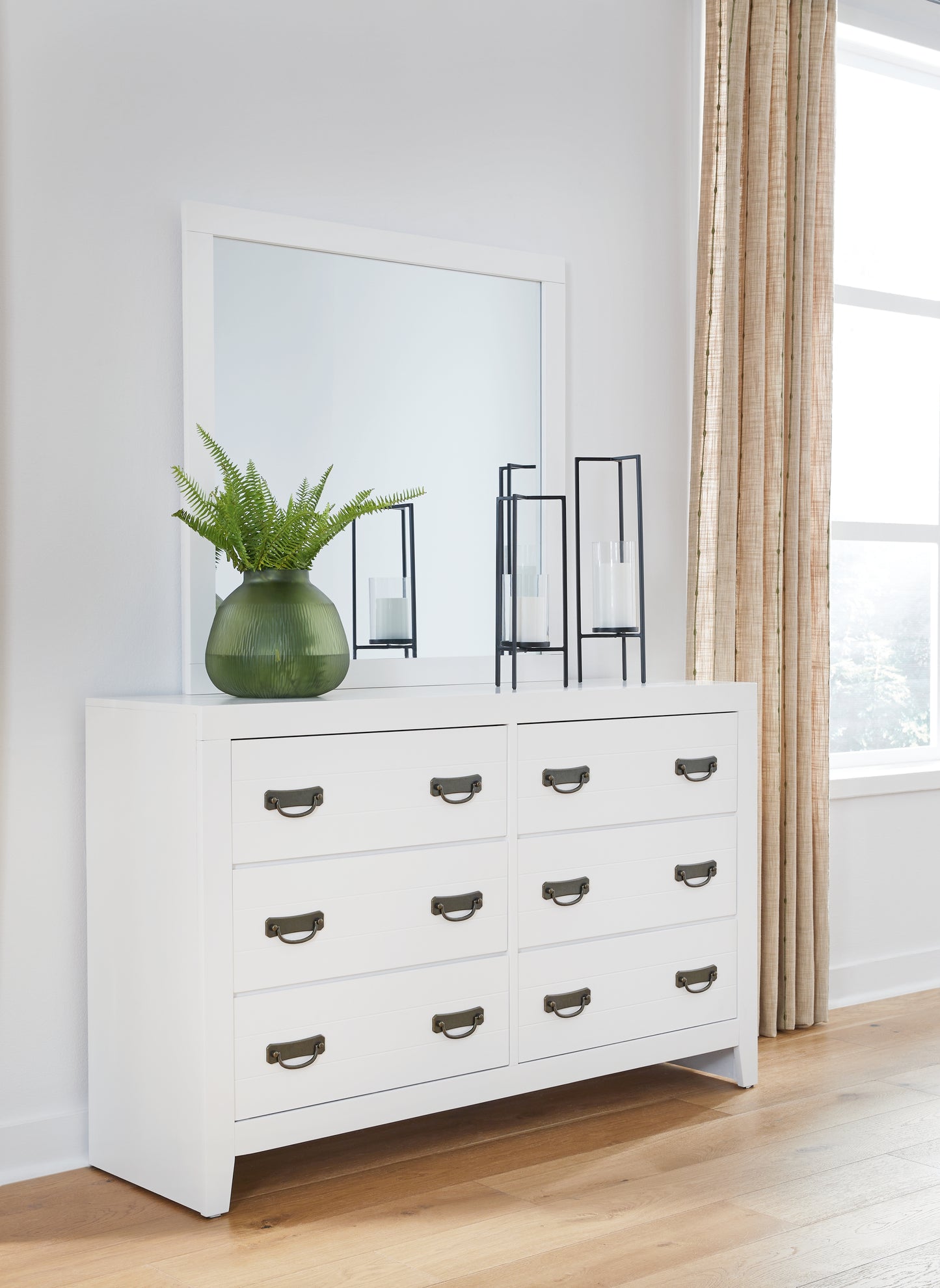 Bradenton Furniture Outlet - Ashley Furniture - Binterglen Bedroom - Dresser and Mirror / White - B427B1