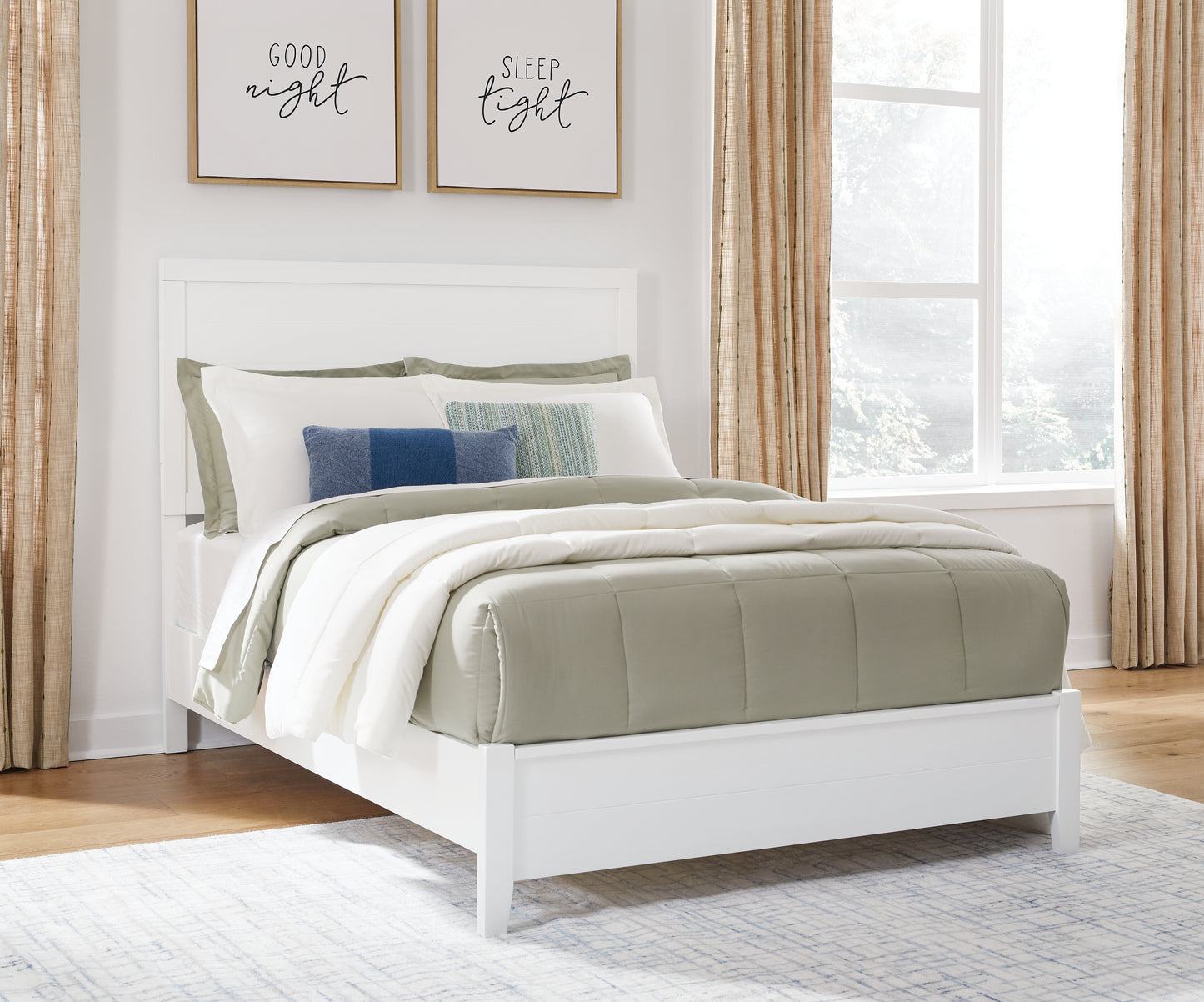 Bradenton Furniture Outlet - Ashley Furniture - Binterglen Bedroom - Full Panel Bed / White - B427B4