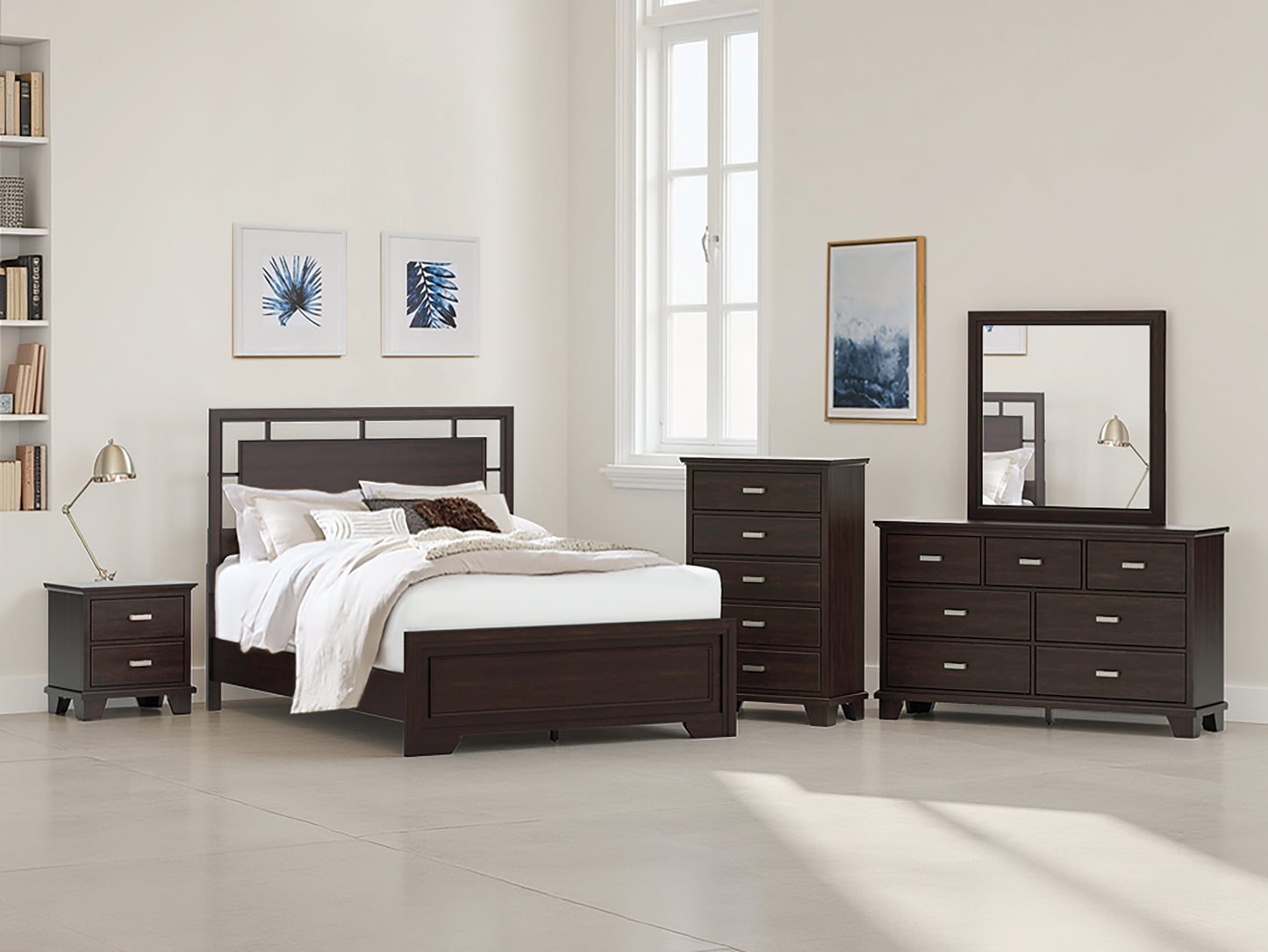 Bradenton Furniture Outlet - Ashley Furniture - Covetown Bedroom - Queen Panel Bed / Dark Brown - B441B6