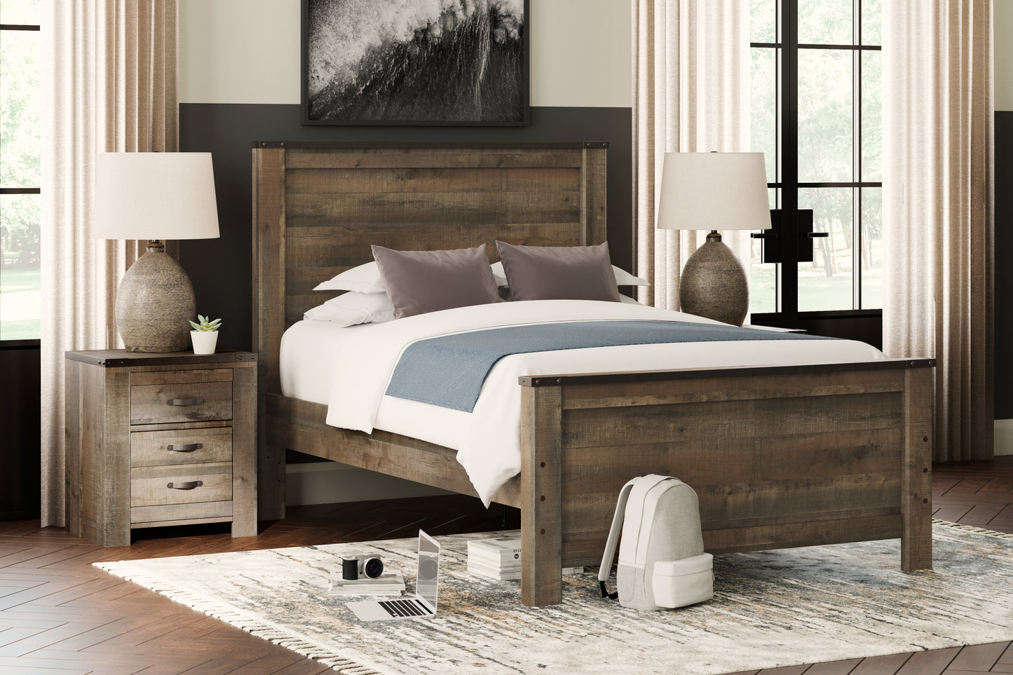 Bradenton Furniture Outlet - Ashley Furniture - Trinell Bedroom - Full Panel Bed / Brown - B446B3