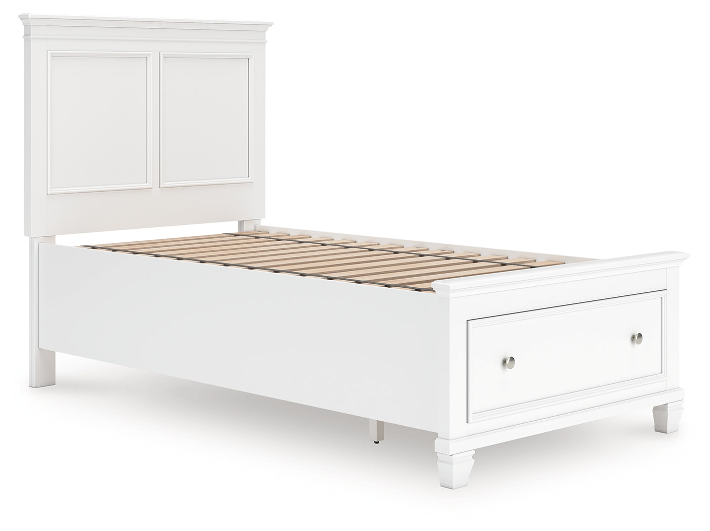 Bradenton Furniture Outlet - Ashley Furniture - Fortman Bedroom - Twin Panel Storage Bed / White - B680B24