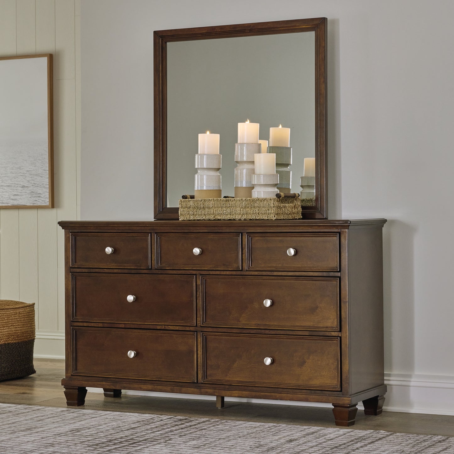 Bradenton Furniture Outlet - Ashley Furniture - Danabrin Bedroom - Dresser and Mirror / Brown - B685B1