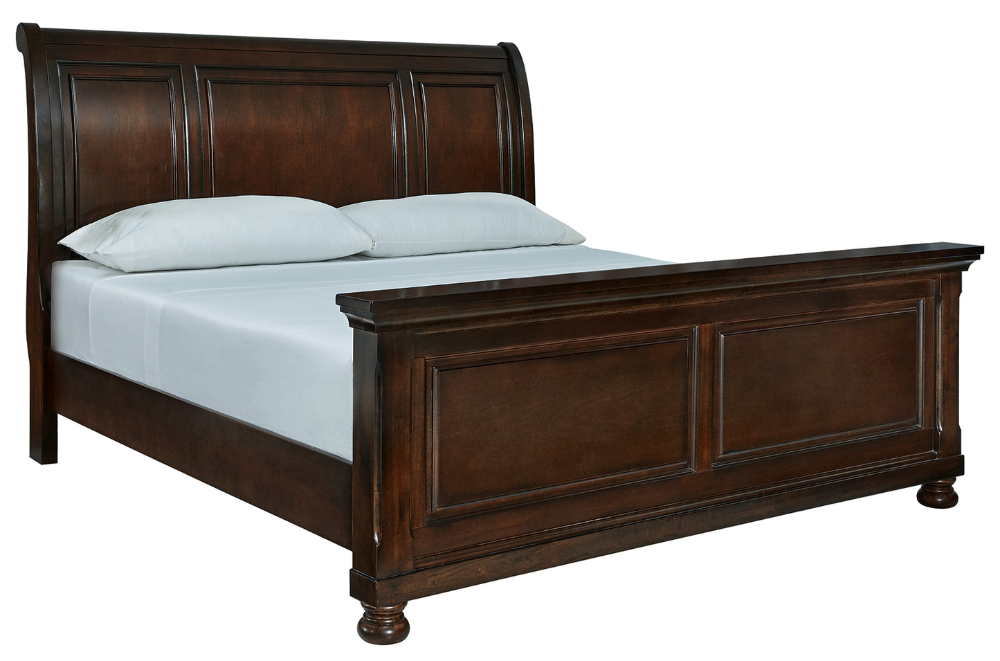 Bradenton Furniture Outlet - Ashley Furniture - Porter Bedroom - King Sleigh Bed / Rustic Brown - B697B49