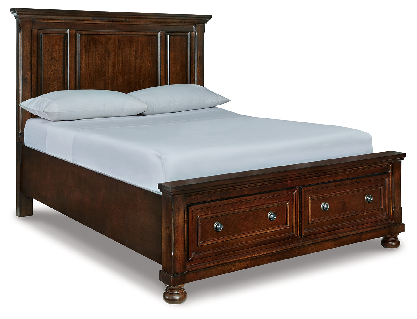 Bradenton Furniture Outlet - Ashley Furniture - Porter Bedroom - Queen Panel Storage Bed / Rustic Brown - B697B42