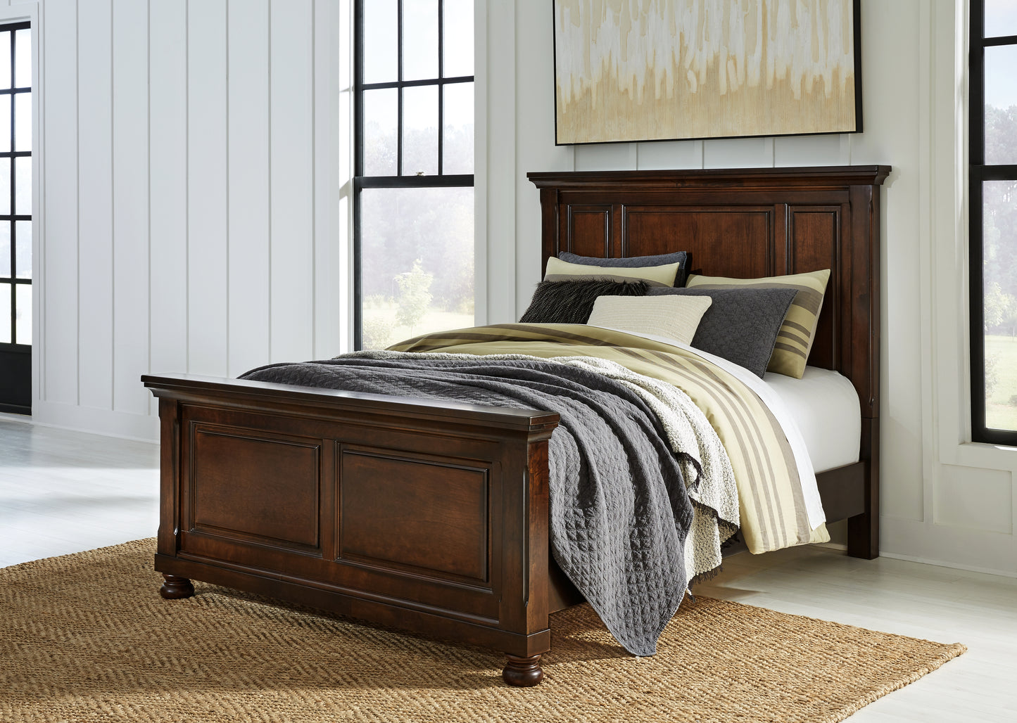 Bradenton Furniture Outlet - Ashley Furniture - Porter Bedroom - Queen Panel Bed / Rustic Brown - B697B2