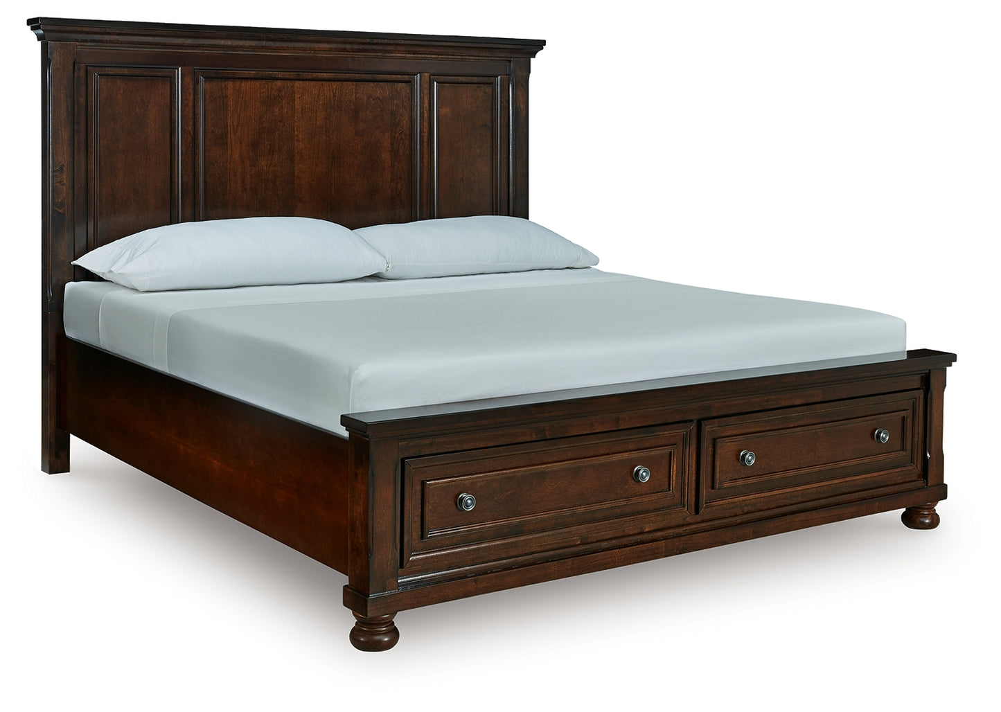 Bradenton Furniture Outlet - Ashley Furniture - Porter Bedroom - King Panel Storage Bed / Rustic Brown - B697B44