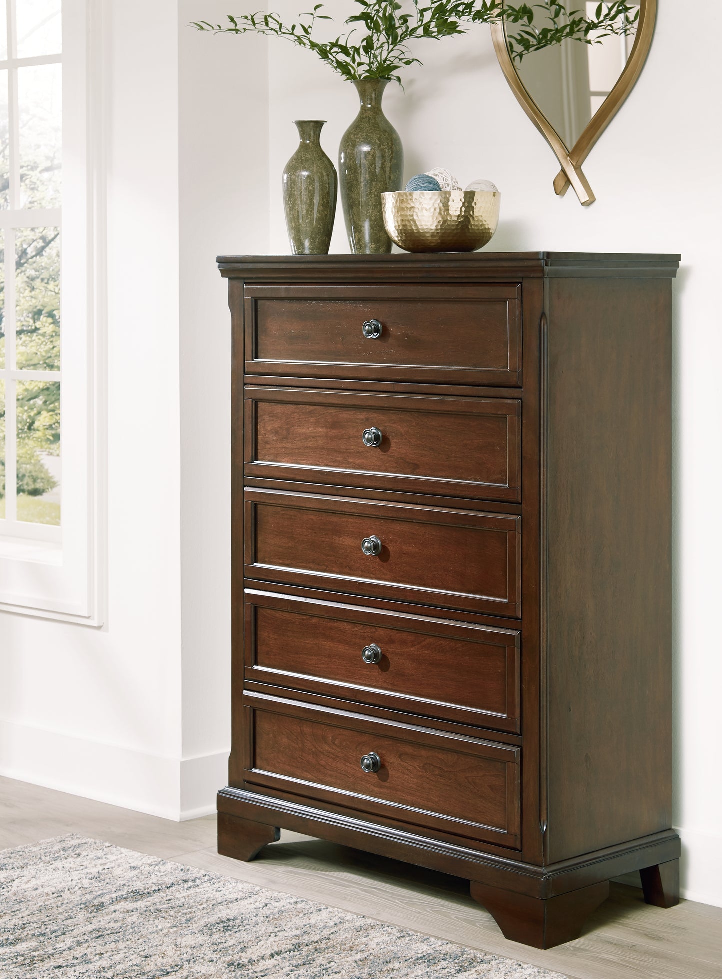 Bradenton Furniture Outlet - Ashley Furniture - Trellington Bedroom - Five Drawer Chest / Brown - B716-46