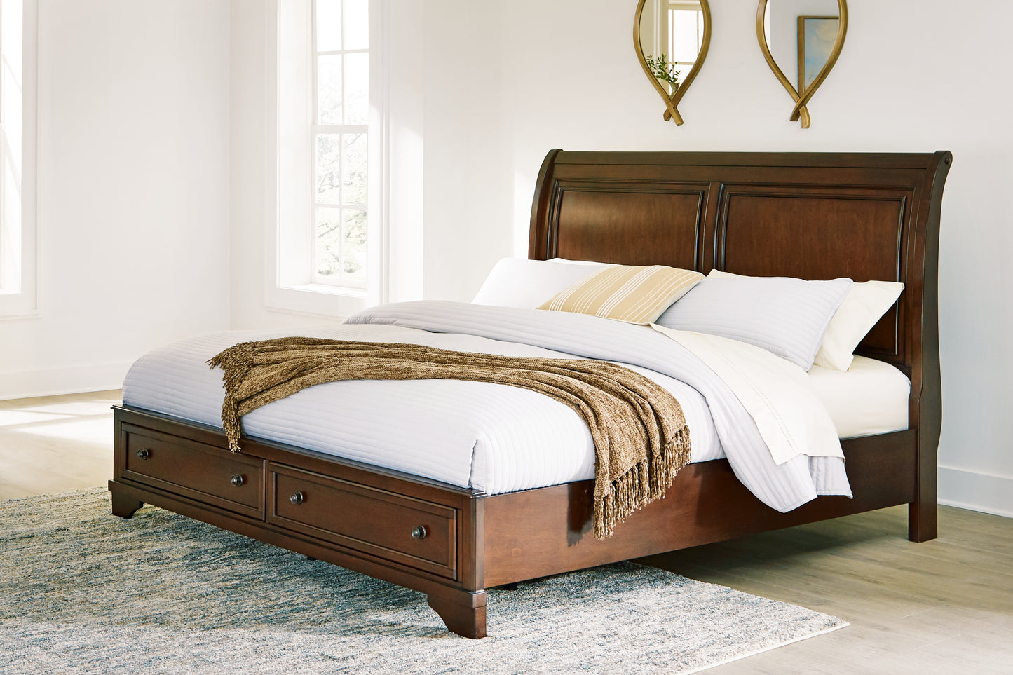 Bradenton Furniture Outlet - Ashley Furniture - Trellington Bedroom - Queen Sleigh Storage Bed / Brown - B716B1