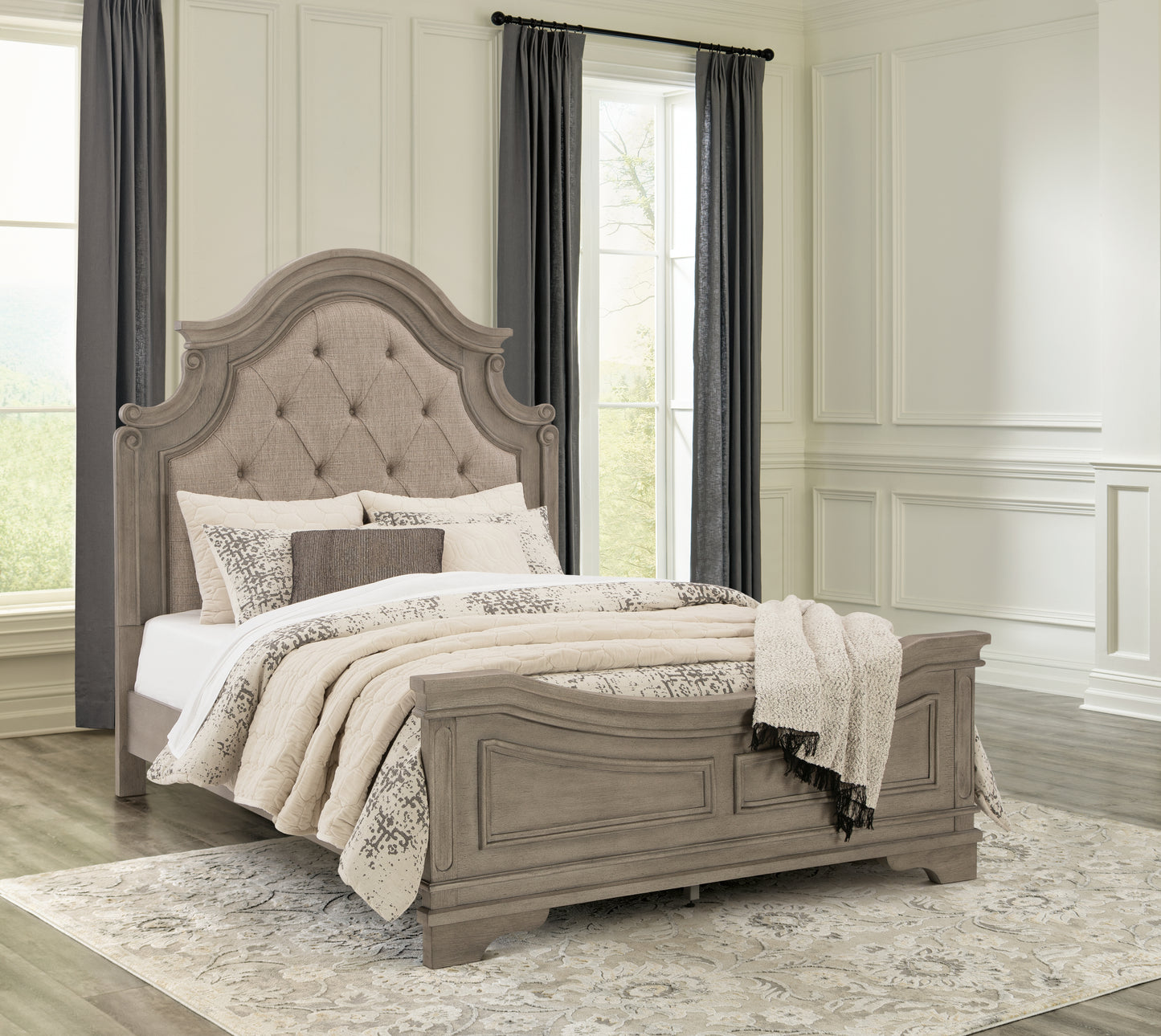 Bradenton Furniture Outlet - Ashley Furniture - Lodenbay Bedroom - Queen Panel Bed / Antique Gray - B751B2