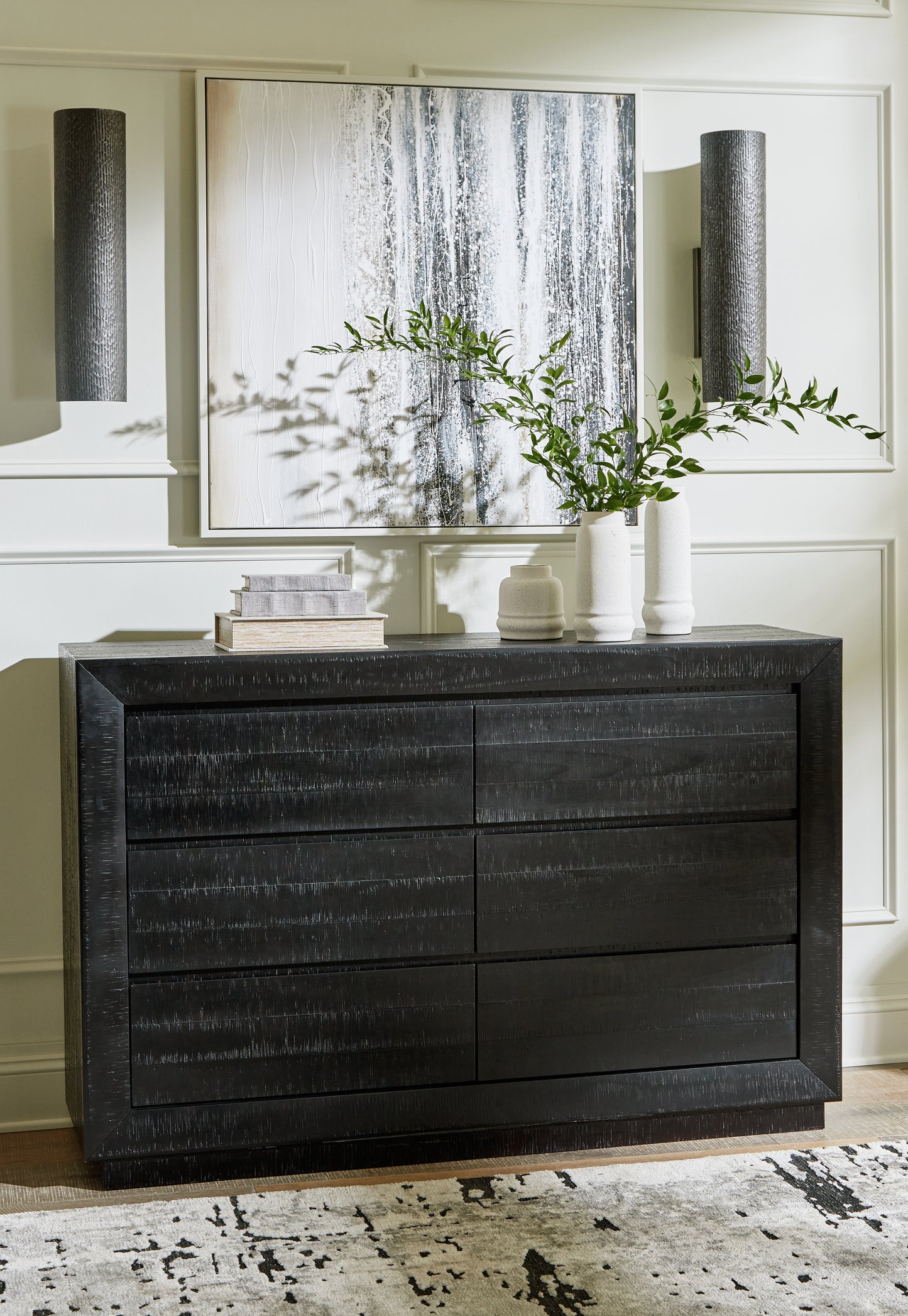 Bradenton Furniture Outlet - Ashley Furniture - Londer Bedroom - Five Drawer Chest / Black - B768-46