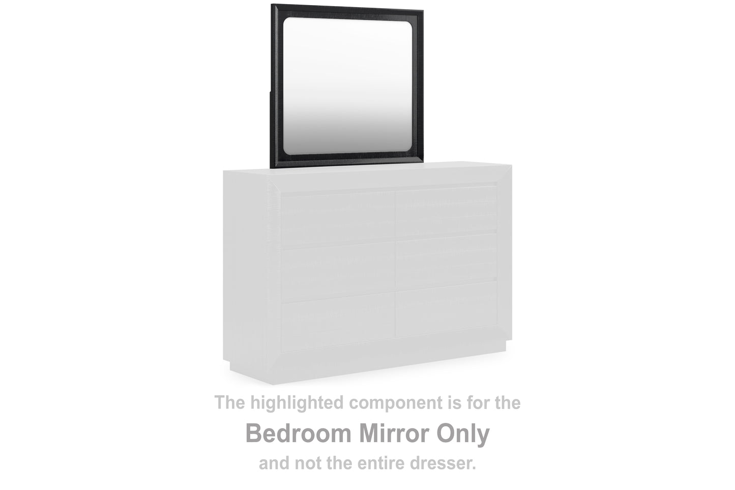 Bradenton Furniture Outlet - Ashley Furniture - Londer Bedroom - Bedroom Mirror / Black - B768-36