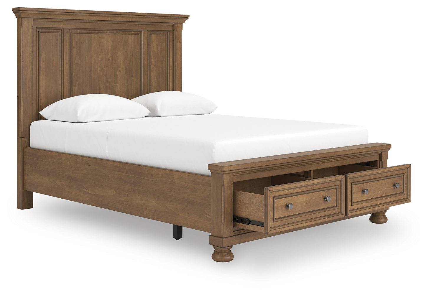 Bradenton Furniture Outlet - Ashley Furniture - Feddinger Bedroom - Queen Panel Storage Bed / Medium Brown - PCB779B11