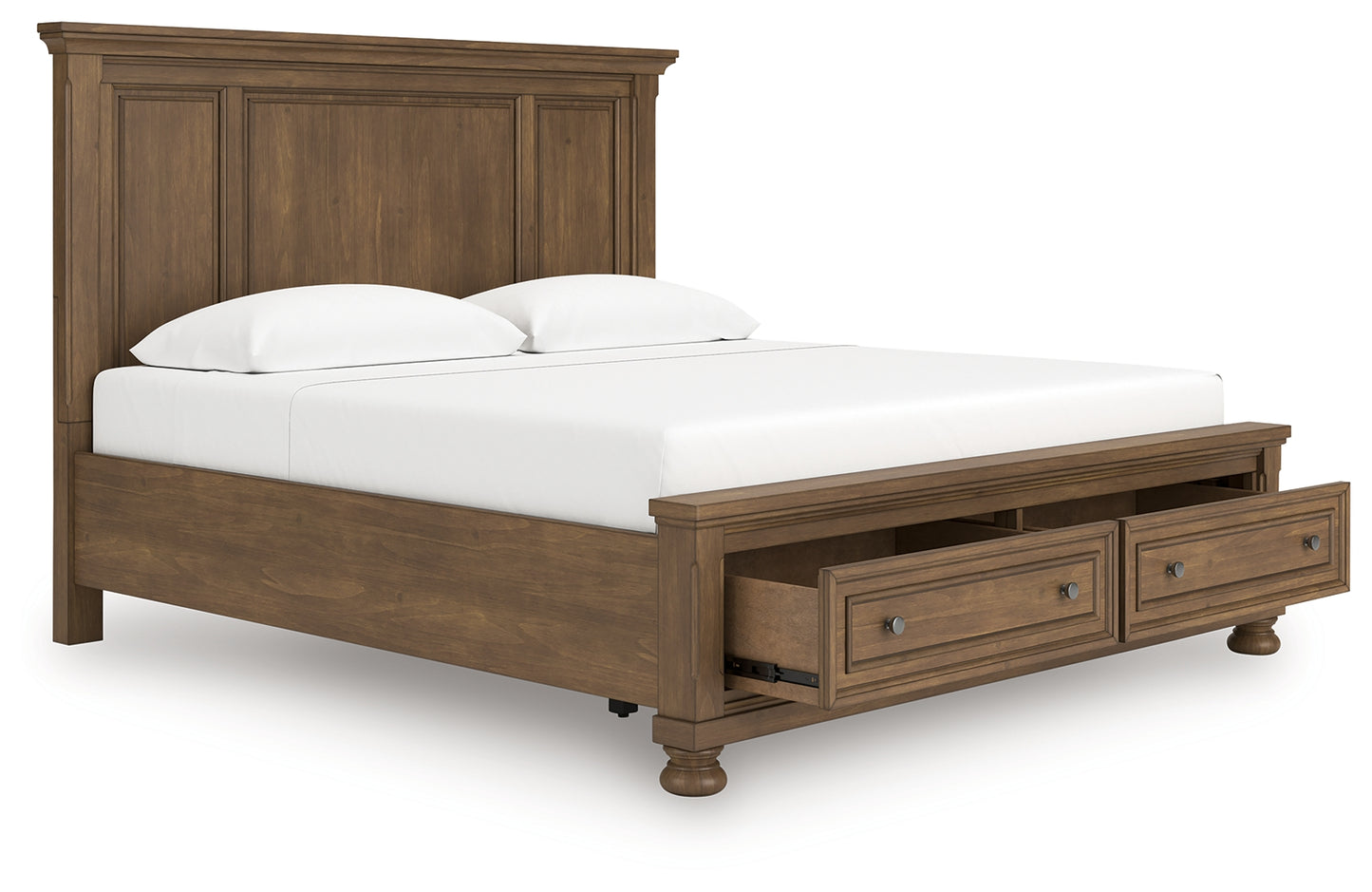 Bradenton Furniture Outlet - Ashley Furniture - Feddinger Bedroom - King Panel Storage Bed / Medium Brown - PCB779B12