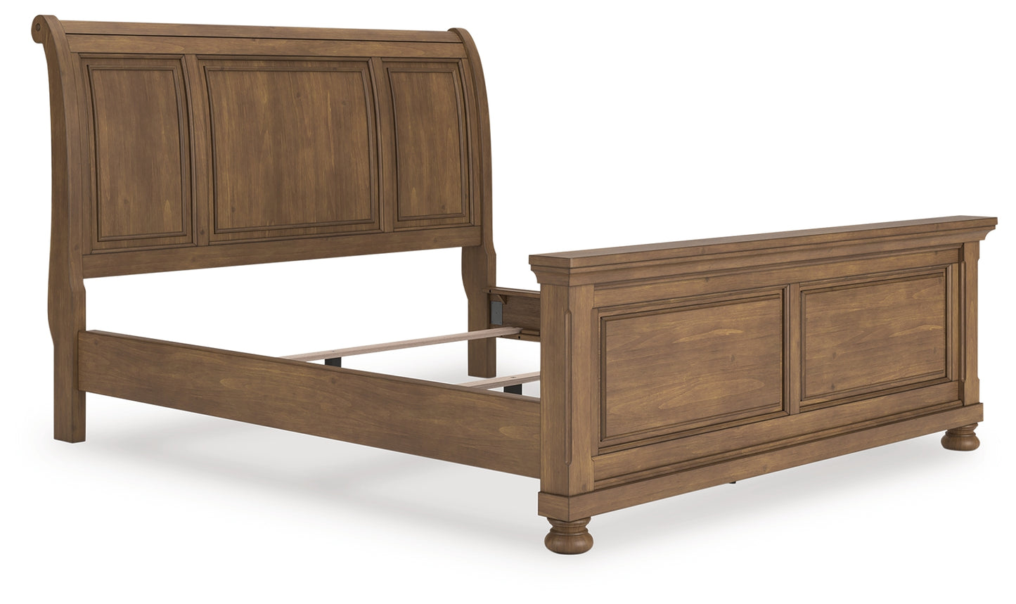 Bradenton Furniture Outlet - Ashley Furniture - Feddinger Bedroom - California King Sleigh Bed / Medium Brown - PCB779B16