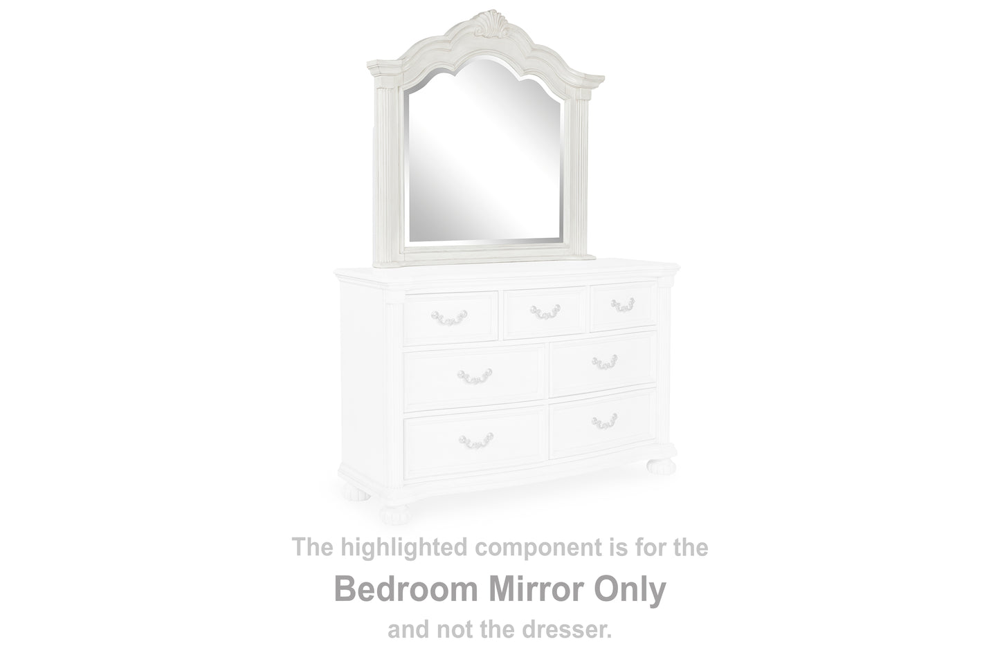 Bradenton Furniture Outlet - Ashley Furniture - Montelaine Bedroom - Bedroom Mirror / Antique White - B795-36