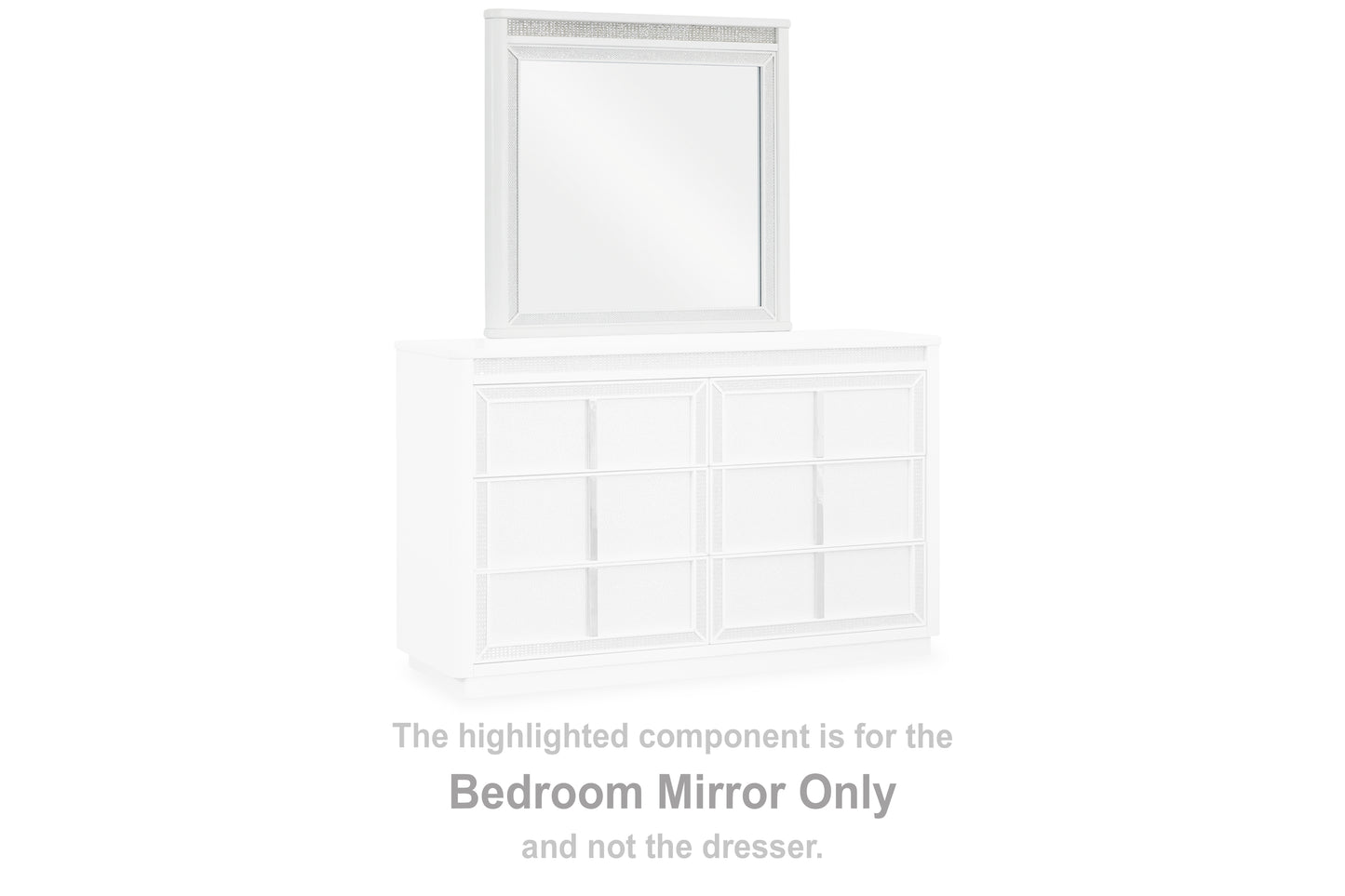 Bradenton Furniture Outlet - Ashley Furniture - Chalanna Bedroom - Bedroom Mirror / White - B822-36