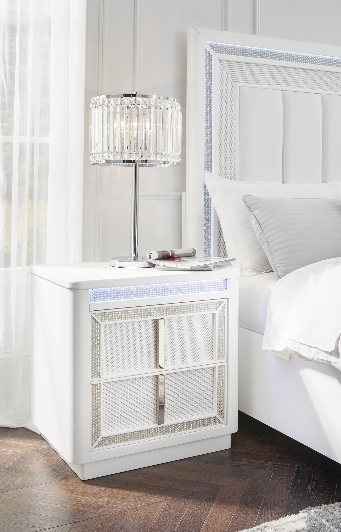 Bradenton Furniture Outlet - Ashley Furniture - Chalanna Bedroom - Two Drawer Night Stand / White - B822-92