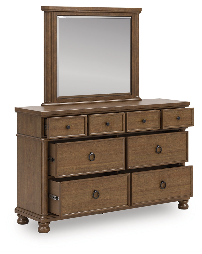 Bradenton Furniture Outlet - Ashley Furniture - Rowlenstown Bedroom - Dresser and Mirror / Brown - PCB824B1