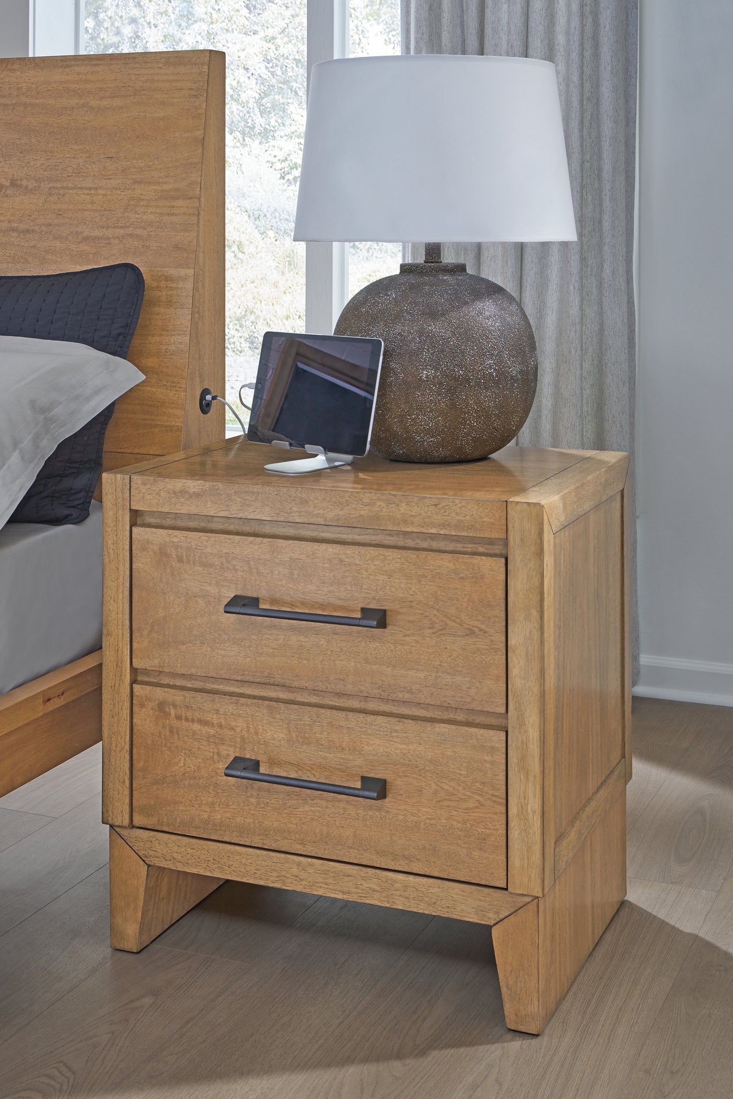 Bradenton Furniture Outlet - Ashley Furniture - Sherbana Bedroom - Two Drawer Night Stand / Light Brown - B833-92