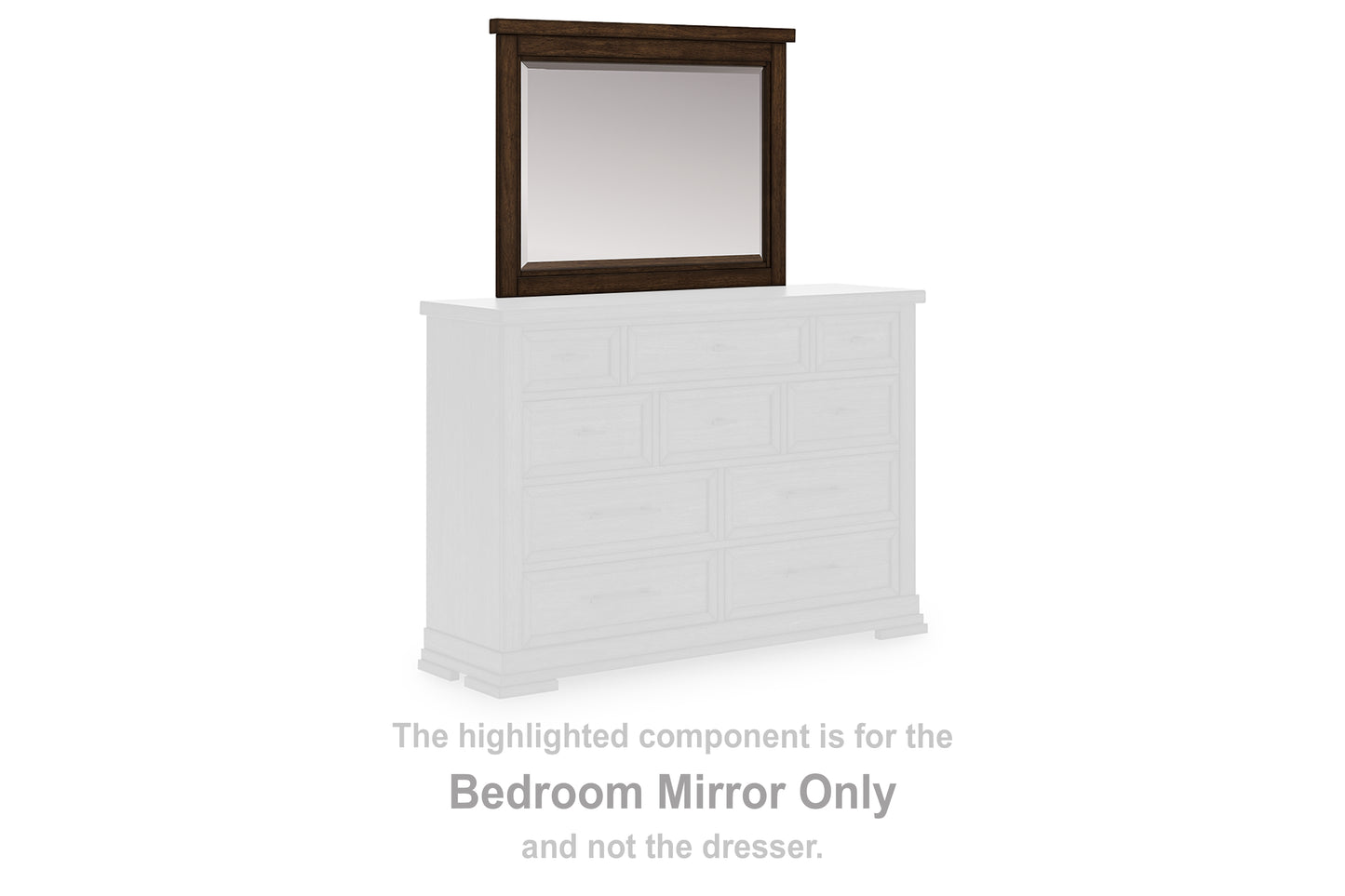 Bradenton Furniture Outlet - Ashley Furniture - Taffenbrook Bedroom - Bedroom Mirror / Medium Brown - B849-36