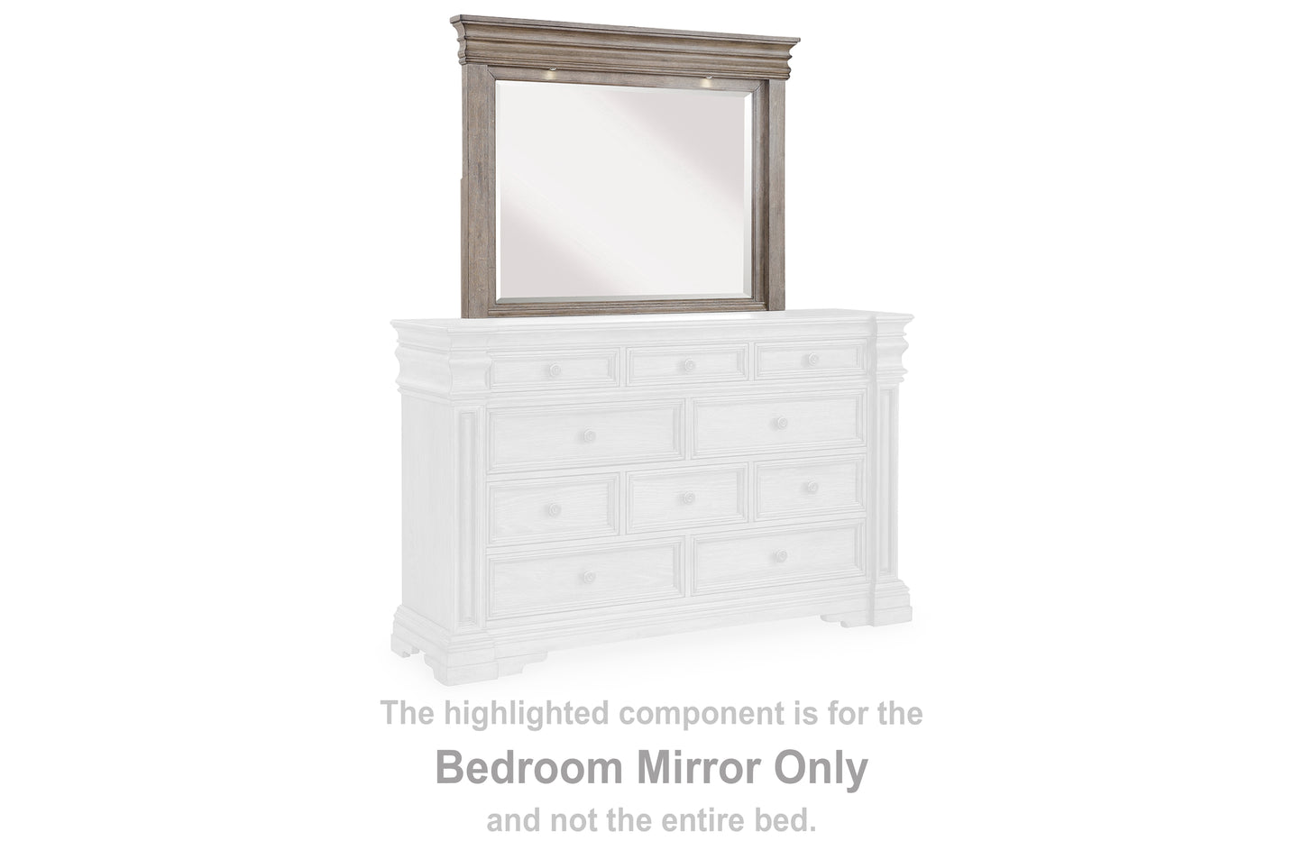 Bradenton Furniture Outlet - Ashley Furniture - Blairhurst Bedroom - Bedroom Mirror / Light Grayish Brown - B916-36