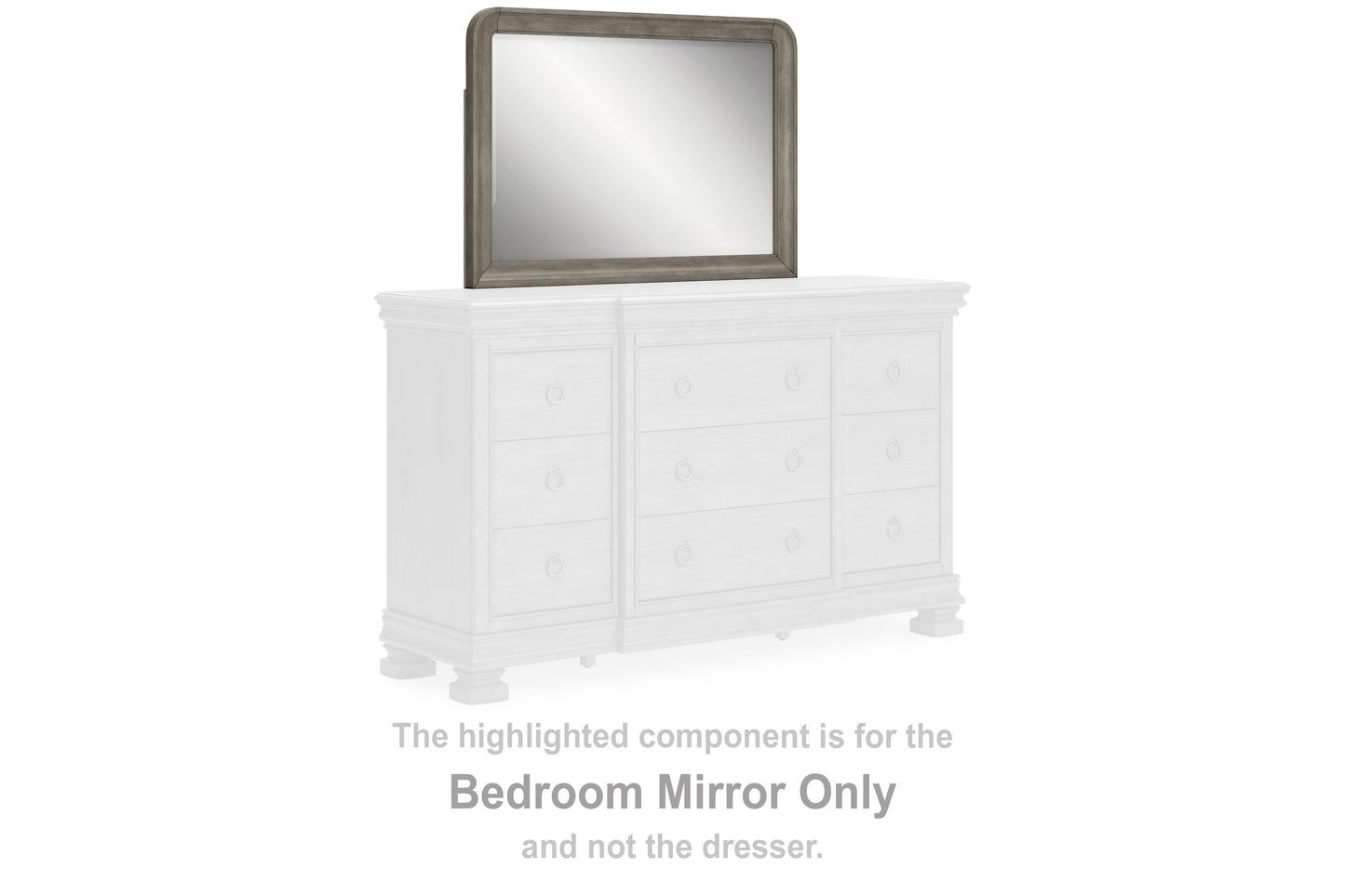 Bradenton Furniture Outlet - Ashley Furniture - Lexorne Bedroom - Bedroom Mirror / Gray - B924-36