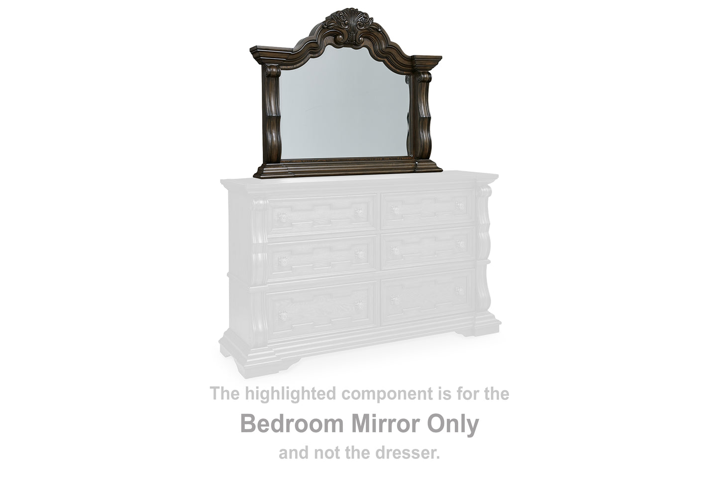 Bradenton Furniture Outlet - Ashley Furniture - Maylee Bedroom - Bedroom Mirror / Dark Brown - B947-36