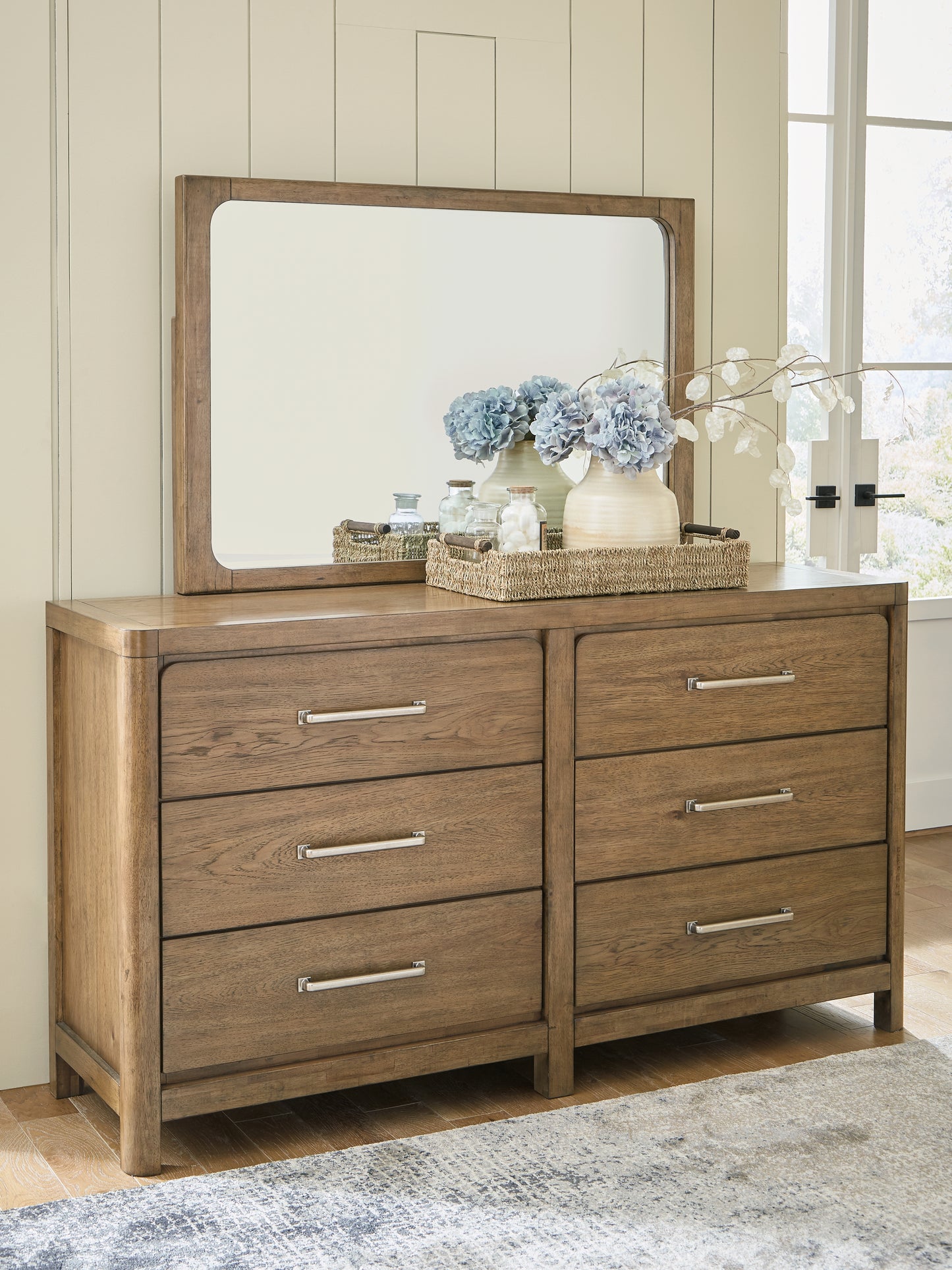 Bradenton Furniture Outlet - Ashley Furniture - Cabalynn Bedroom - Dresser and Mirror / Light Brown - B974B1