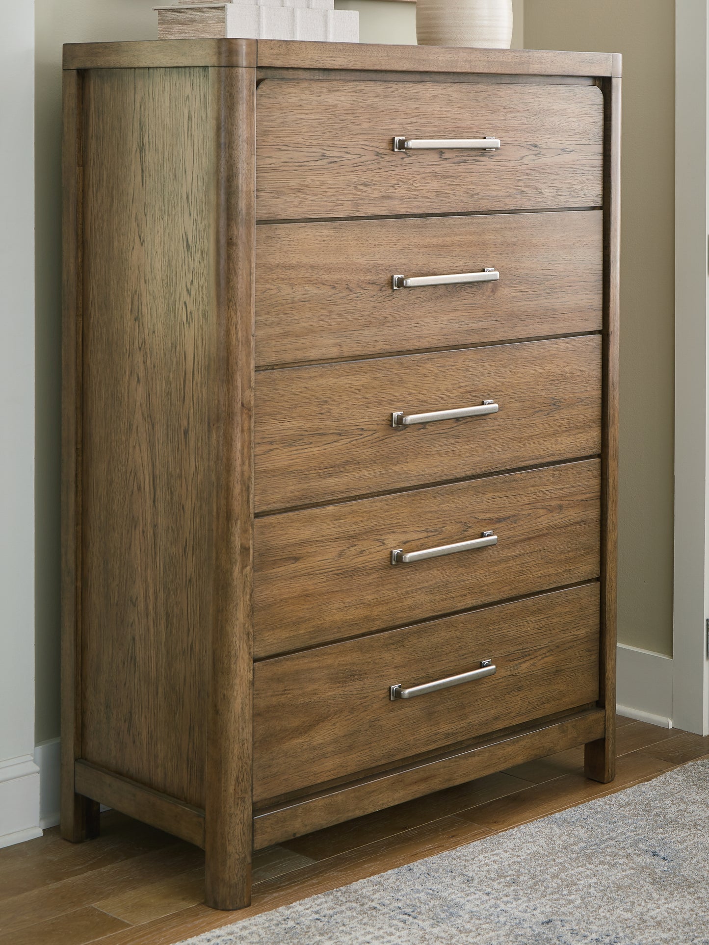 Bradenton Furniture Outlet - Ashley Furniture - Cabalynn Bedroom - Five Drawer Chest / Light Brown - B974-46