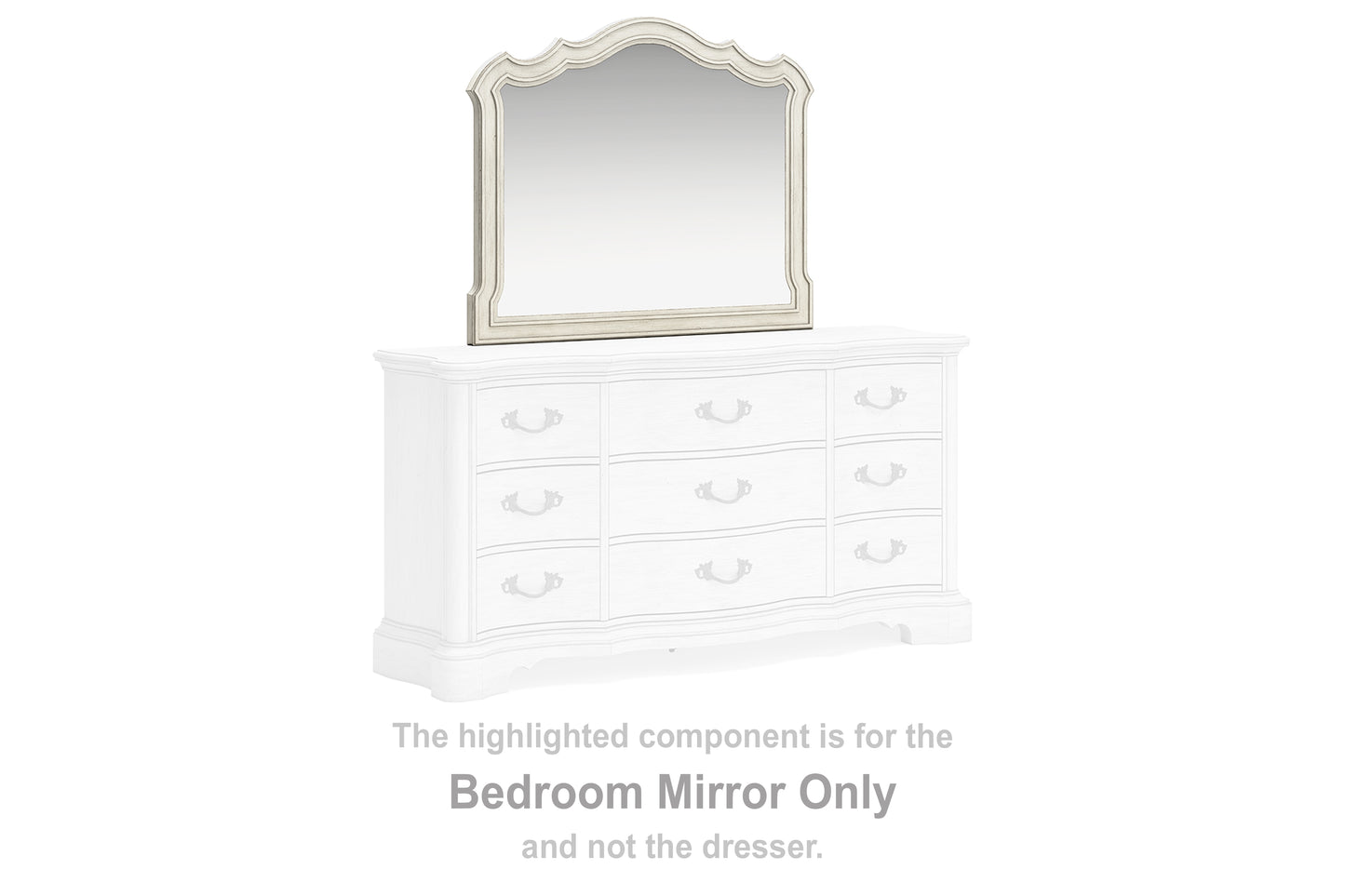 Bradenton Furniture Outlet - Ashley Furniture - Arlendyne Bedroom - Bedroom Mirror / Antique White - B980-36
