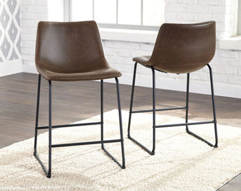 Bradenton Furniture Outlet - Ashley Furniture - Centiar Dining Room - Counter Height Bar Stool (Set of 2) / Brown - D372-124X2