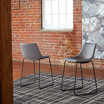 Bradenton Furniture Outlet - Ashley Furniture - Centiar Dining Room - Counter Height Bar Stool (Set of 2) / Gray - D372-824X2